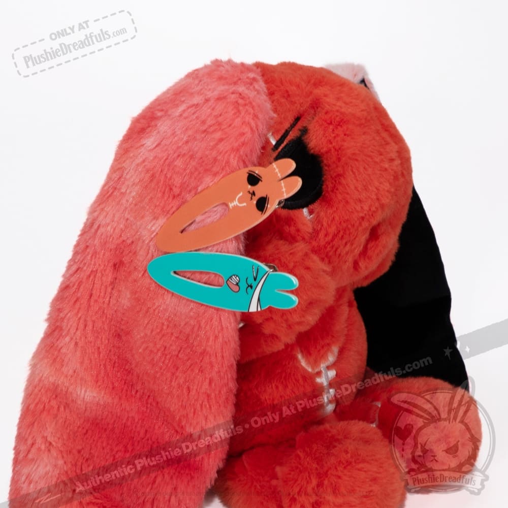 Plushie Dreadfuls Anxiety Ouchie Hair Clip Set - Cute Mental Health Awareness Hair Accessories for Women & Teens - Perfect for School, Work, and Everyday Wear