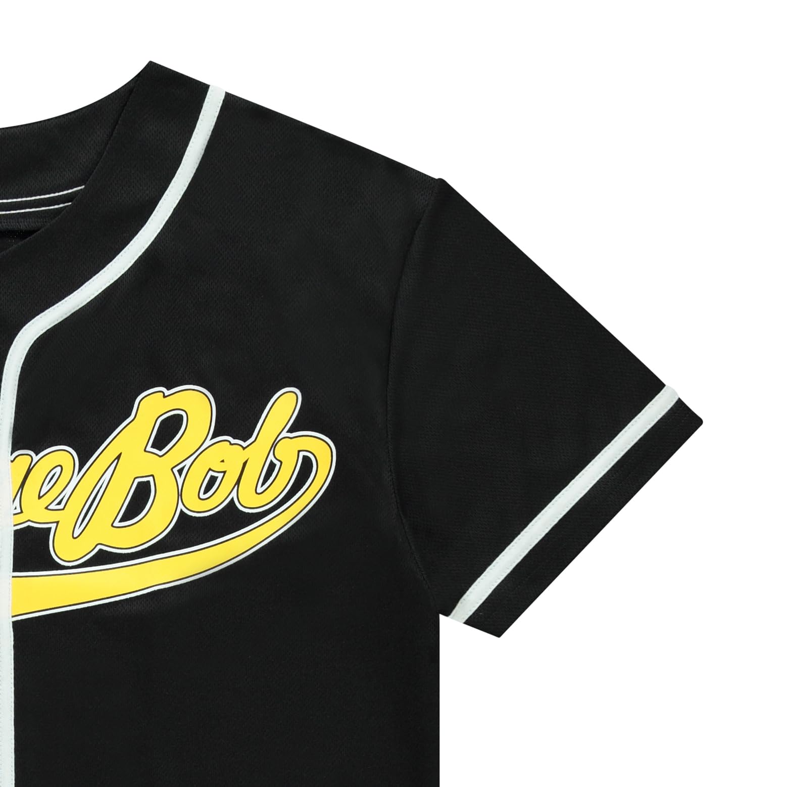 SpongeBob SquarePants Baseball Jersey for Men - Cartoon Character Button Down Shirt (SpongeBob, Patrick, Squidward & Mr. Krabs) - Breathable Mesh Sports Jersey - Perfect for Cosplay, Halloween Costumes & Baseball Games