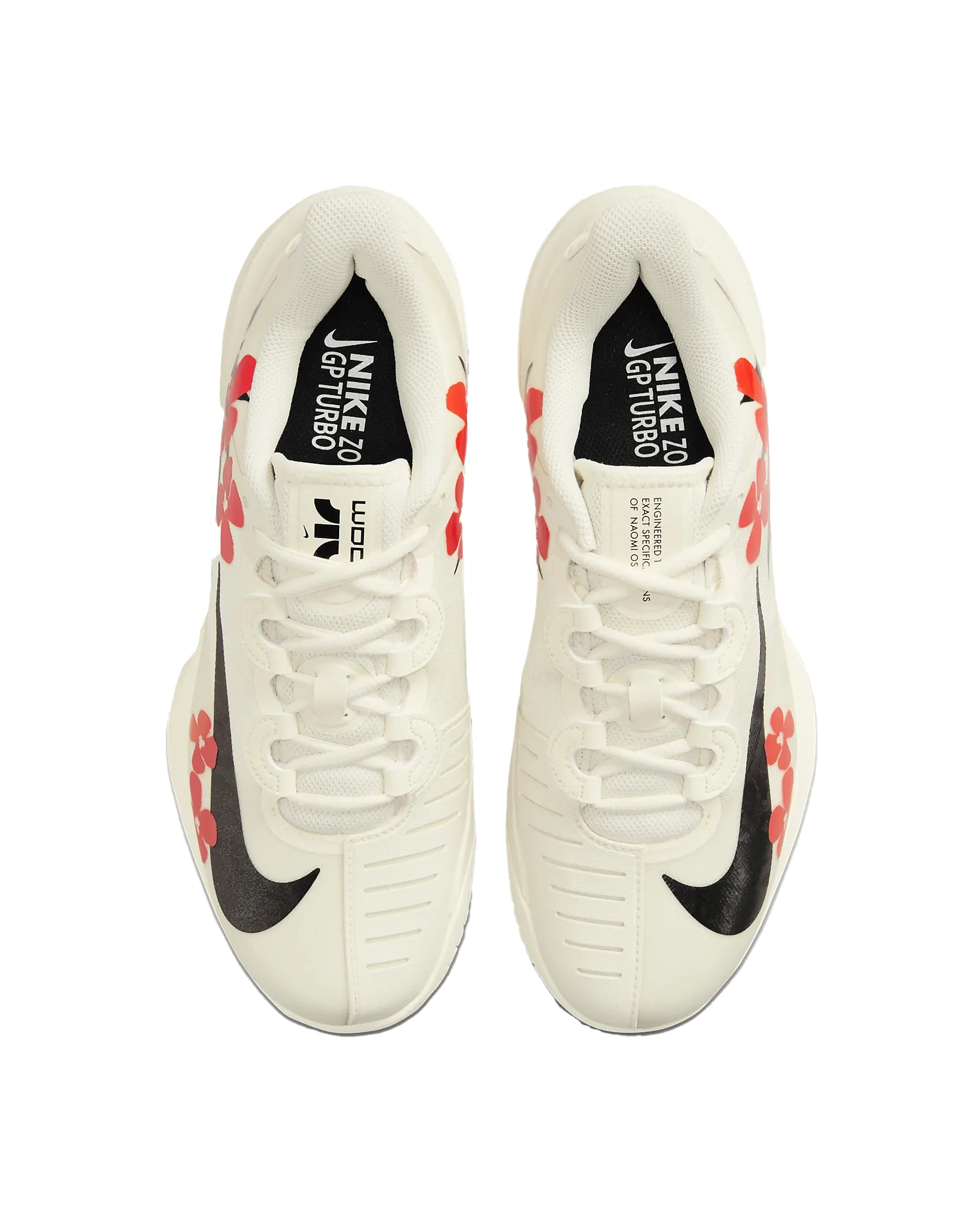 Nike Women's Court Air Zoom GP Turbo HC Naomi Osaka Tennis Shoes 'Coconut Milk/Team Orange/Black' (DZ3362-100) - Size 13 - Perfect for Tennis Matches & Casual Wear