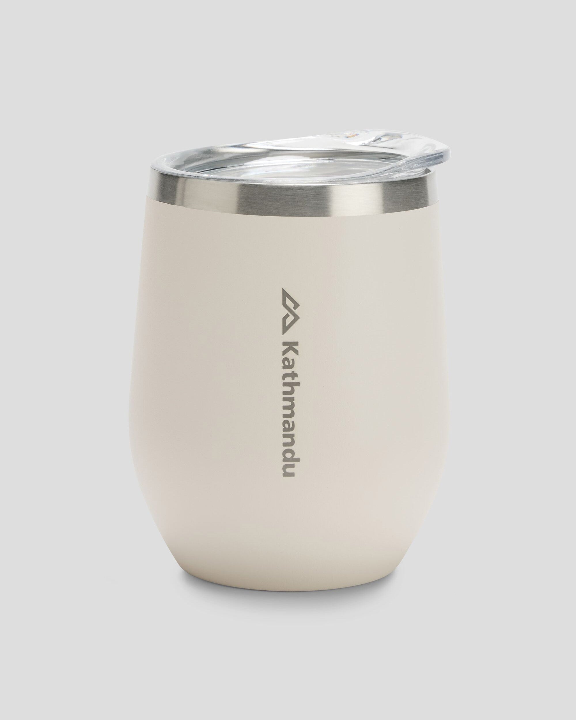 Premium Insulated Wine Tumbler with Lid - 16oz Stainless Steel Vanilla Colored Travel Wine Glass - Perfect for Picnics, Beach Outings & Outdoor Parties