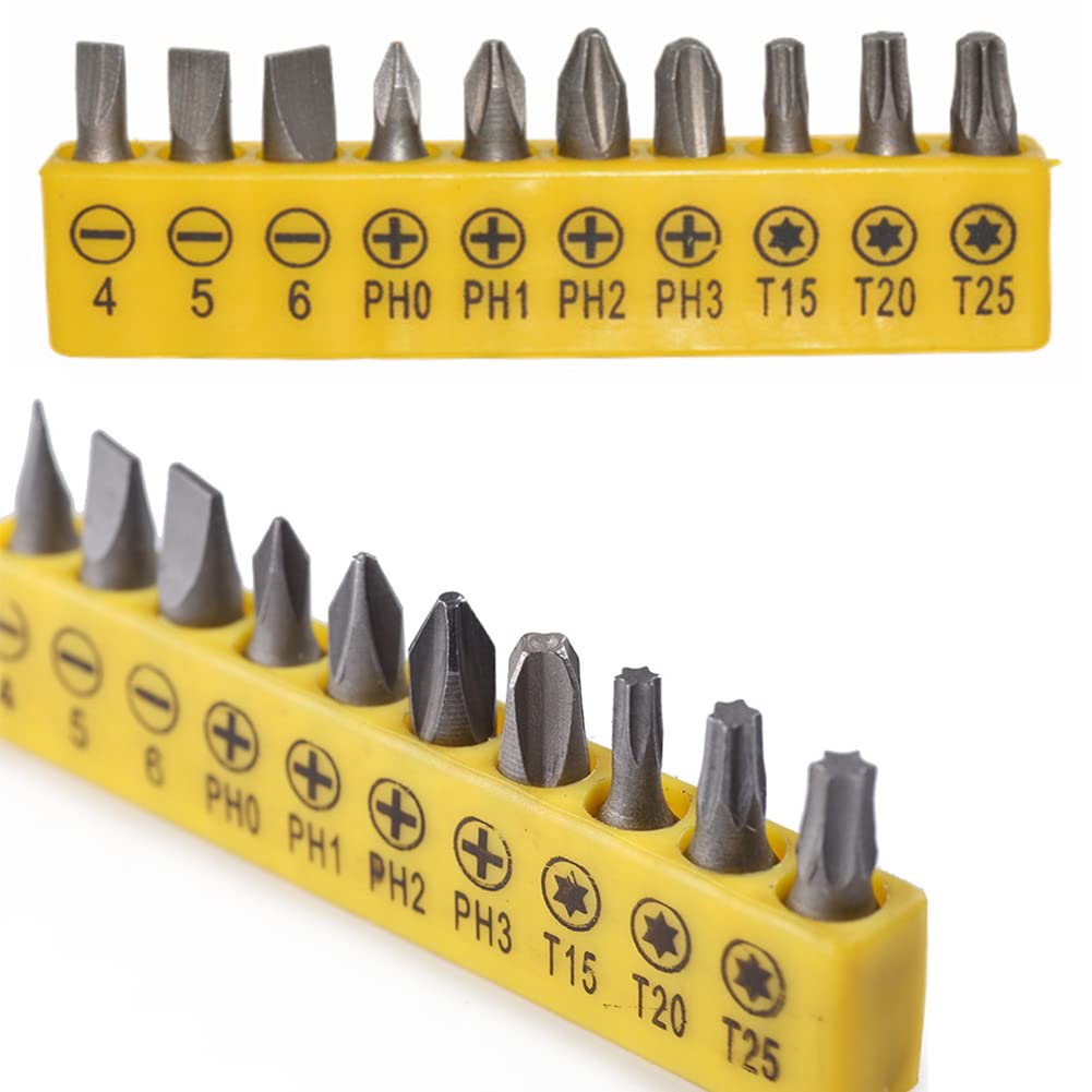 90 Degree Right Angle Drill Attachment - 1/4 Inch Electric Screwdriver Adapter Kit with 10 Drill Bits for Tight Spaces | Perfect for DIY Repairs, Furniture Assembly & Automotive Maintenance