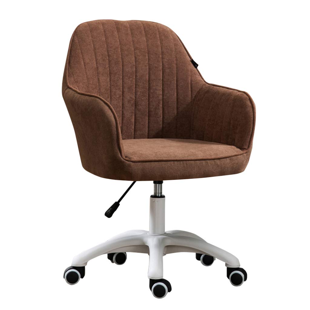 Ergonomic Office Chair with Lumbar Support - Adjustable Height Mid-Back Task Chair with Padded Armrests for Home & Office Workspace - YF-Barstool Swivel Computer Desk Chair (Yellow) - Perfect for Long Hours of Working, Gaming, and Studying