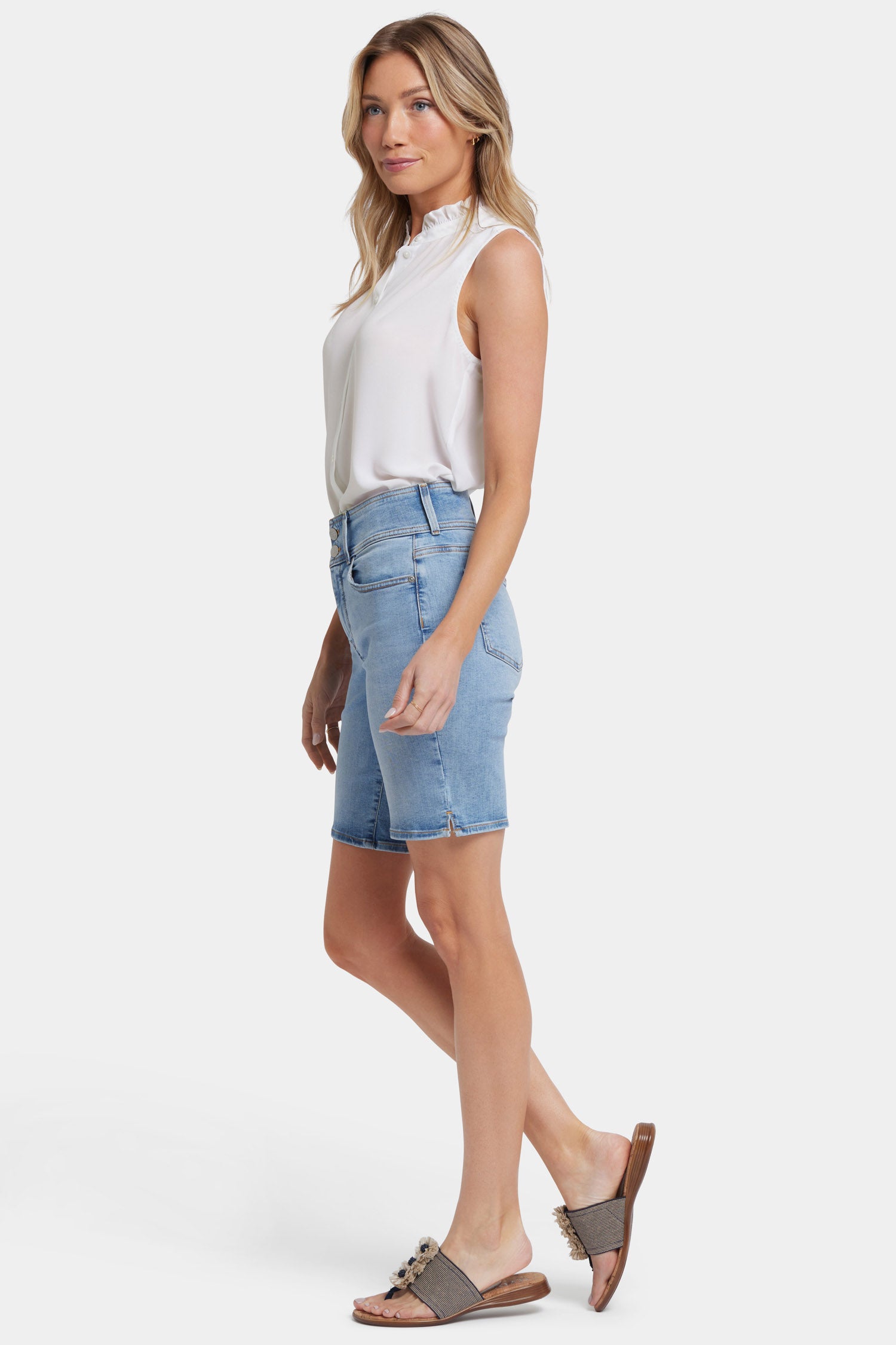 Ella Denim Shorts for Women - High Waisted Stretch Jean Shorts - Comfortable & Stylish Summer Fashion - Perfect for Beach, Travel, and Casual Outings
