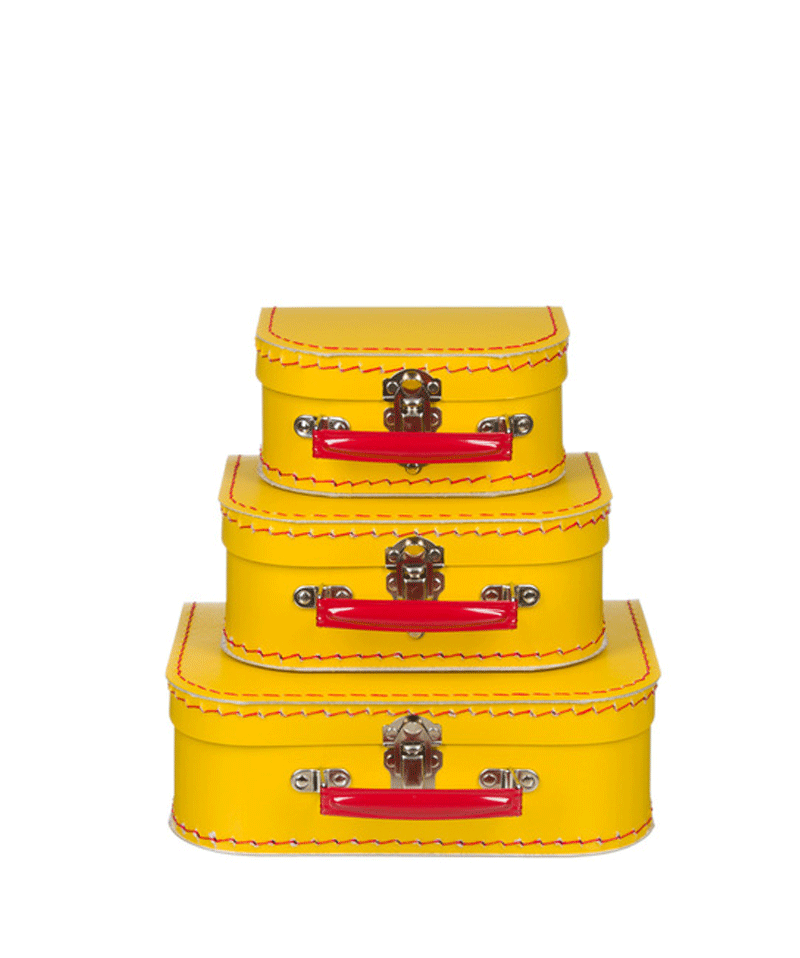 Yellow with Red Handle