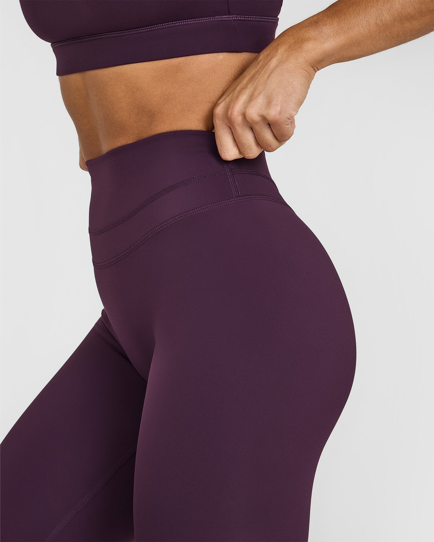 High Waisted Leggings for Women - Blackberry Purple | Tummy Control Yoga Pants | Workout, Running & Lounge Wear