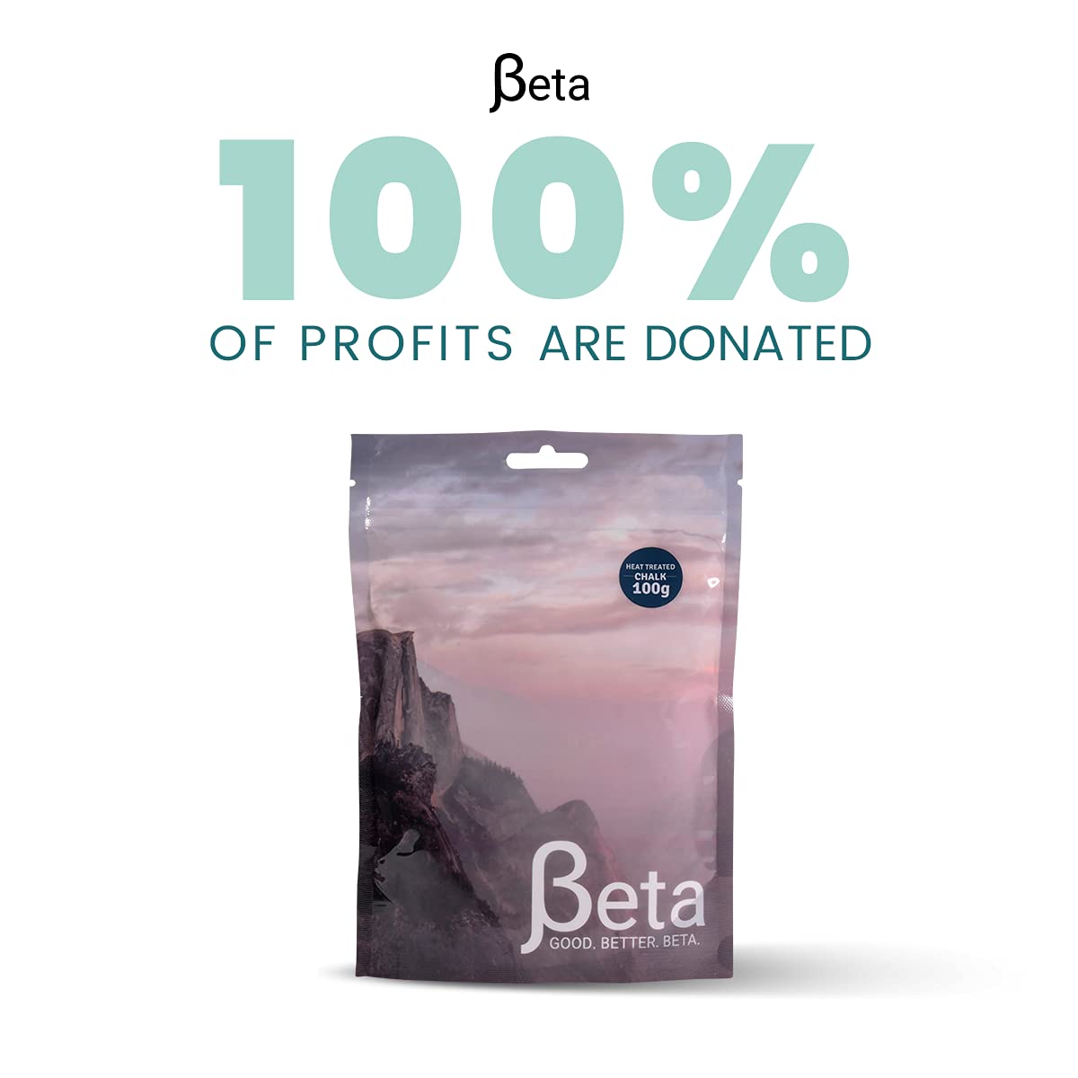Premium Beta Rock Climbing Chalk - 100% Magnesium Carbonate Heat-Treated Loose Powder for Maximum Grip | Strongest Climbing Chalk for Bouldering, Gym & Outdoor Climbing | Eco-Friendly & Profits Donated to Charity