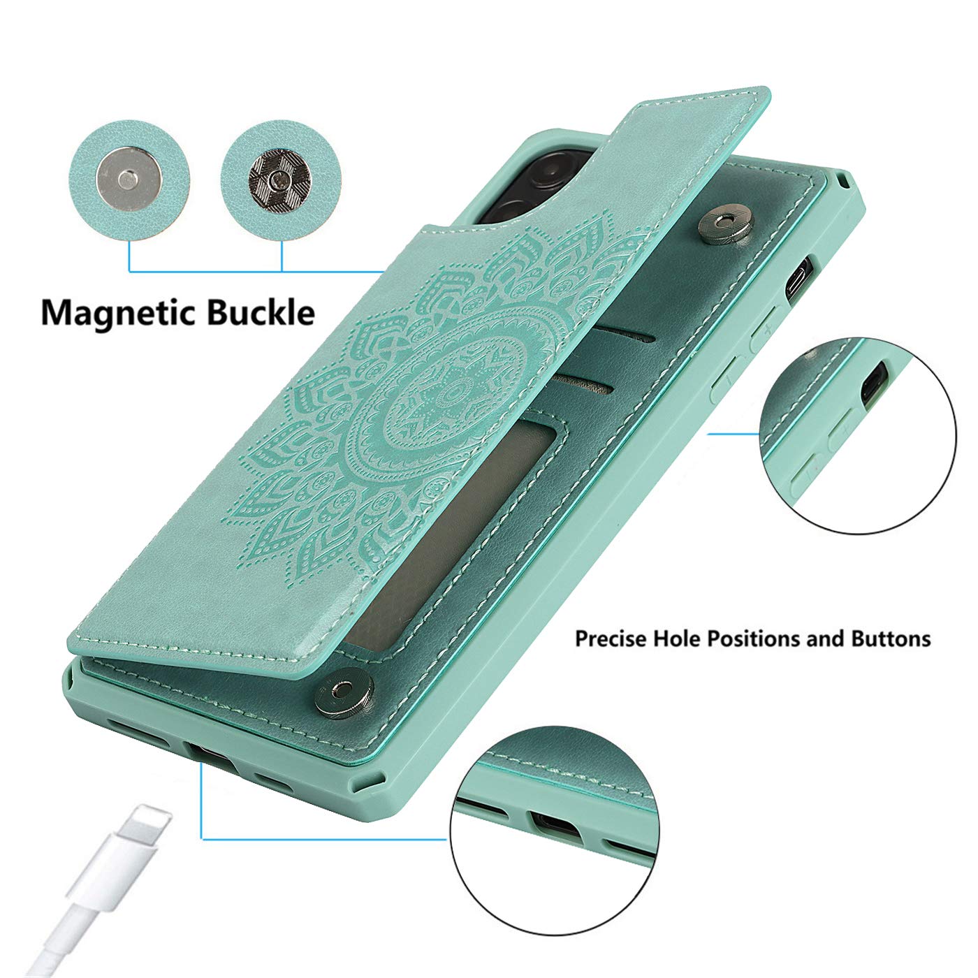 Premium RFID Blocking Leather Wallet Case for iPhone 11 Pro (5.8