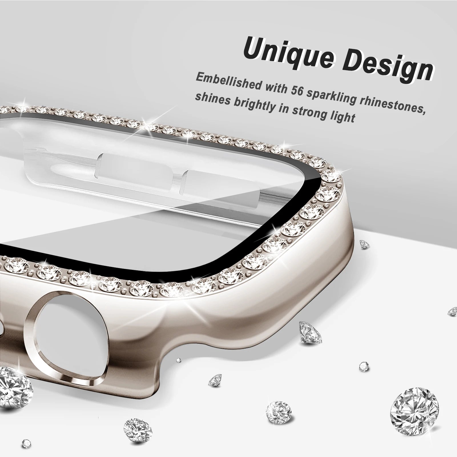 Sparkling Rhinestone Phone Case with Tempered Glass Screen Protector for iPhone 10 Series - Elegant Protection for Parties, Weddings & Special Occasions