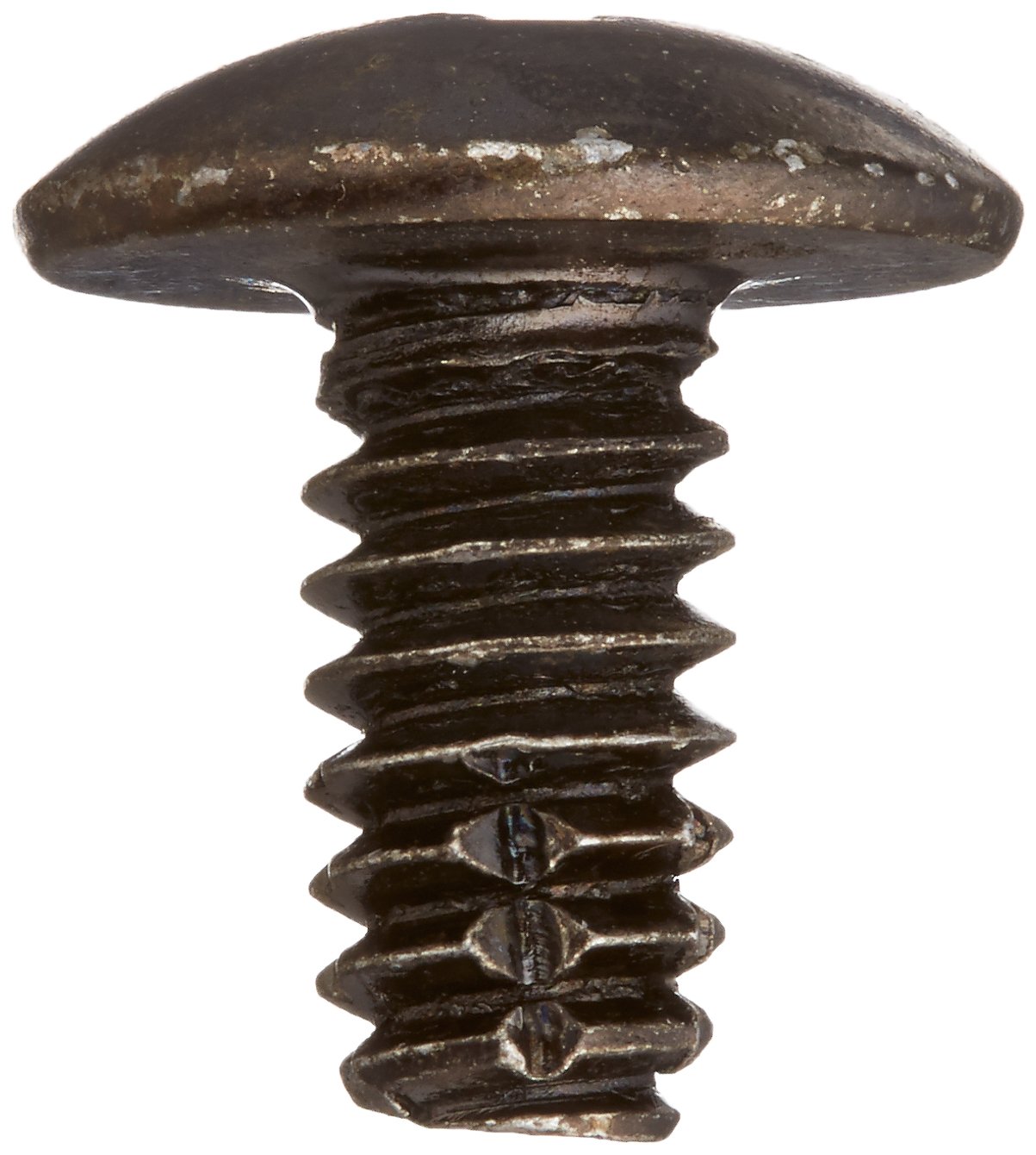 Small Parts 1006FPTBZ Black Zinc Plated Steel Thread Cutting Screw, Truss Head, Phillips Drive, Type F, #10-24, 3/8