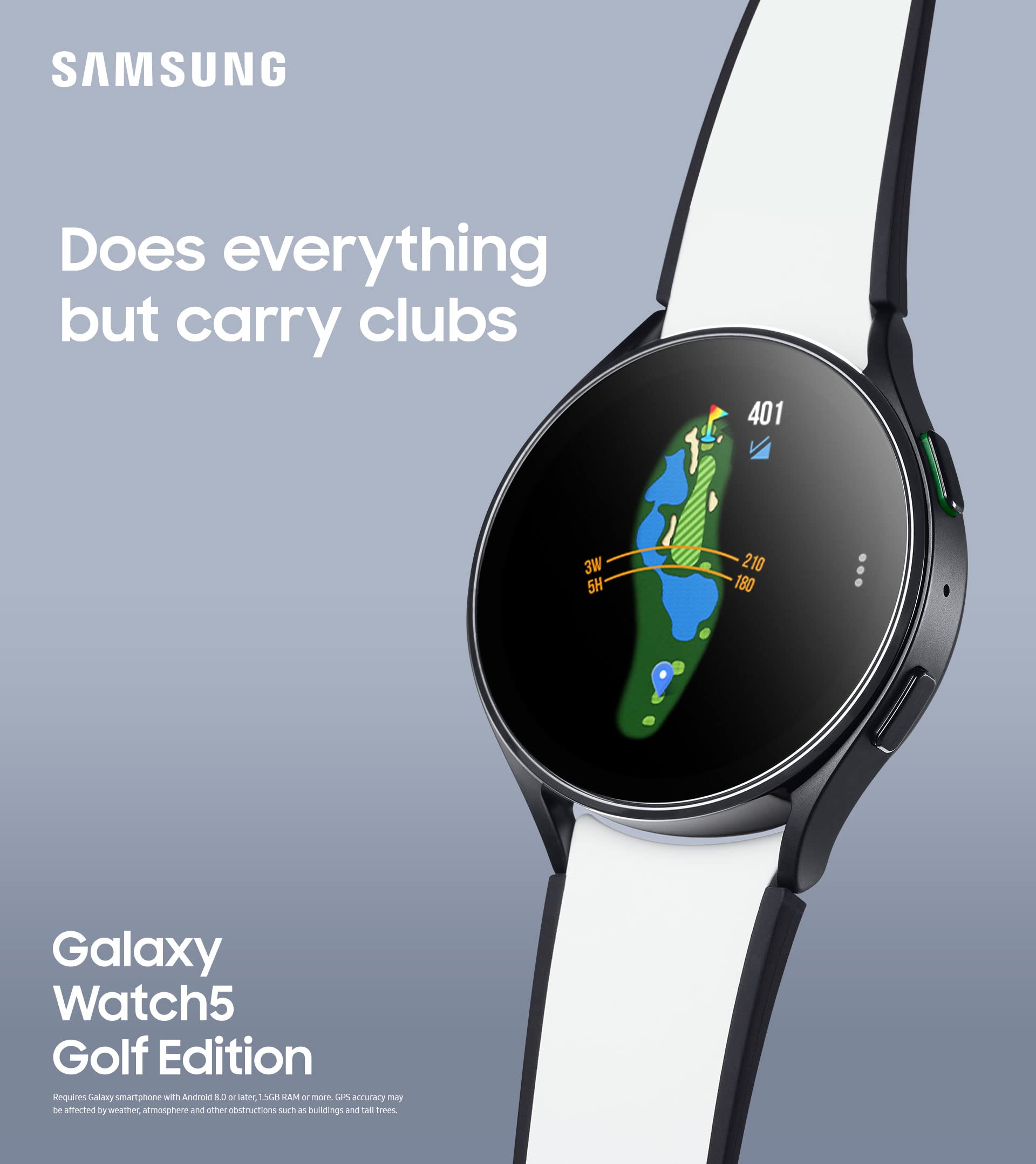 SAMSUNG Galaxy Watch 5 Golf Edition - 40mm Bluetooth Smartwatch with Body, Health & Fitness Tracker | Improved Battery Life | Enhanced GPS | US Version | Gray Bezel & Two-Tone Band | Perfect for Golfers & Active Lifestyles