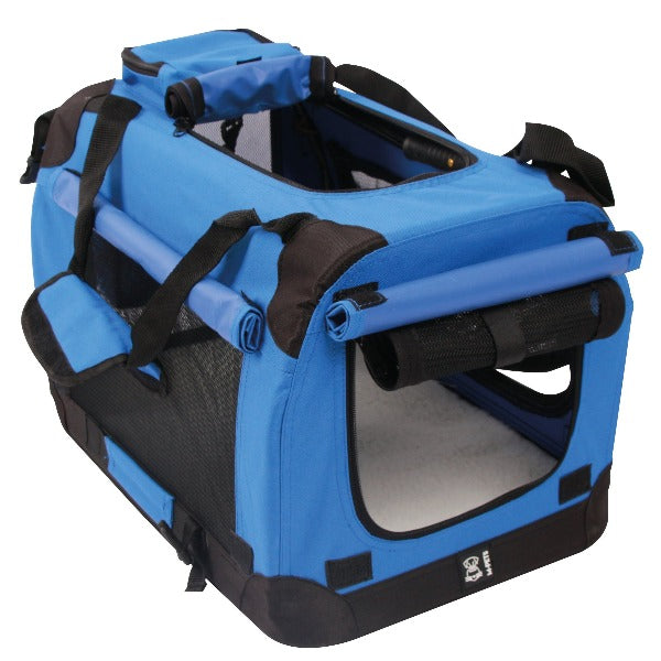 M PETS Flow Crate - Portable & Durable Dog Crate for Travel, Camping, and Home Use - Foldable Pet Carrier with Ventilation for Small to Medium Dogs