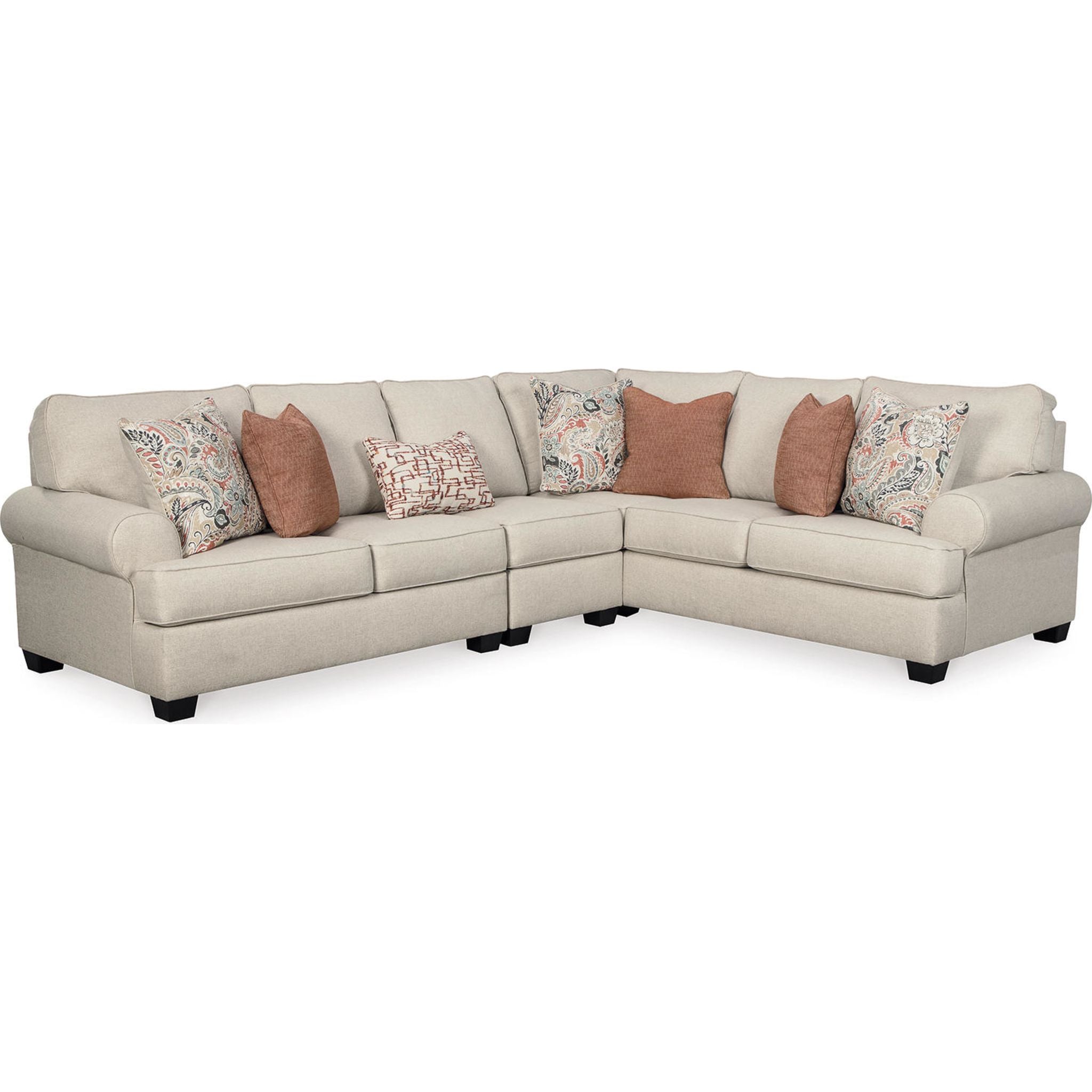 Amici 3-Piece Sectional Sofa Set - Modern L-Shaped Couch with Chaise Lounge for Living Room, Family Room & Apartment - Soft Fabric Upholstery, Comfortable Seating for Relaxing & Entertaining
