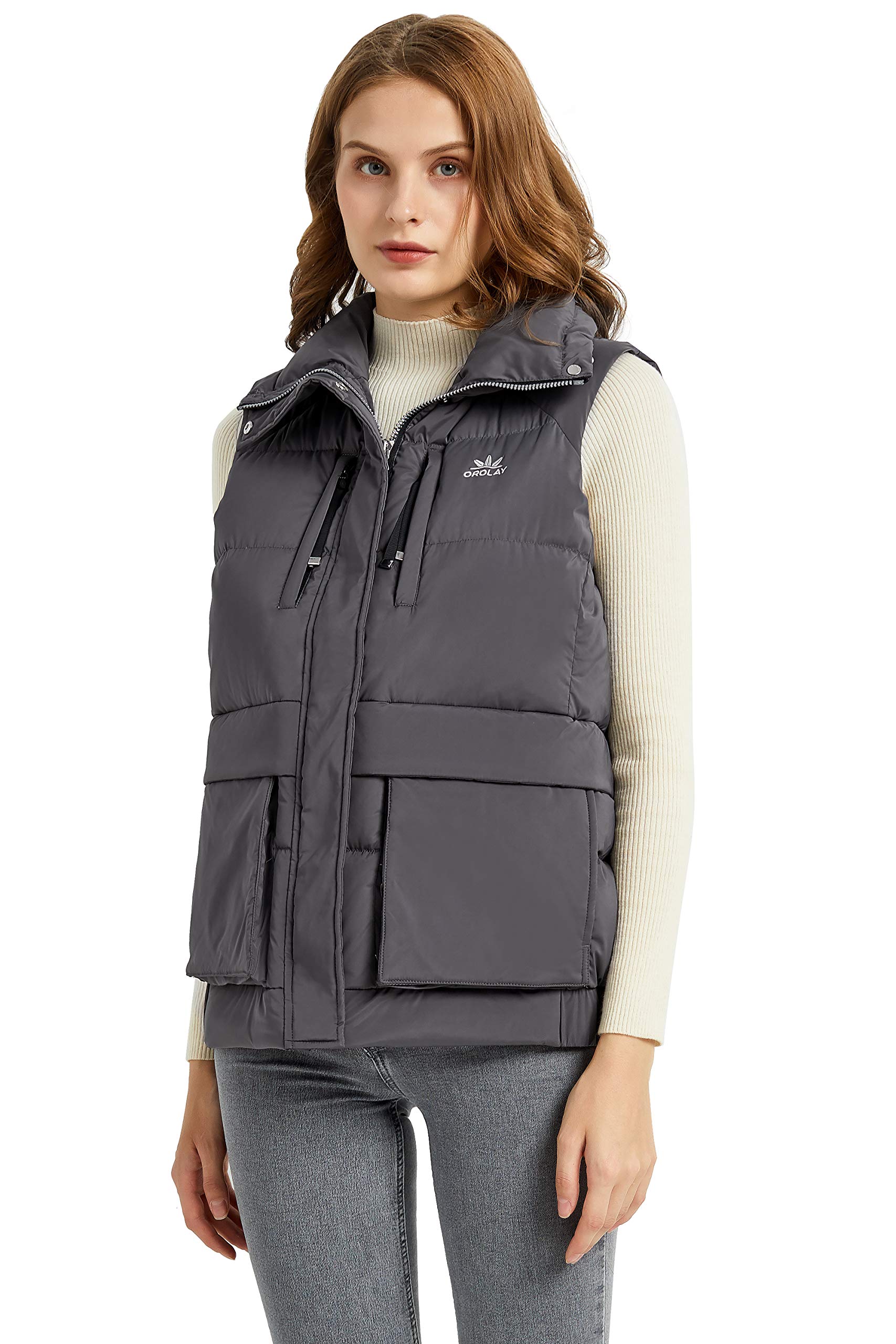 Orolay Women's Lightweight Packable Down Vest - Stand Collar Winter Puffer Gilet Jacket for Outdoor Activities, Travel & Casual Wear