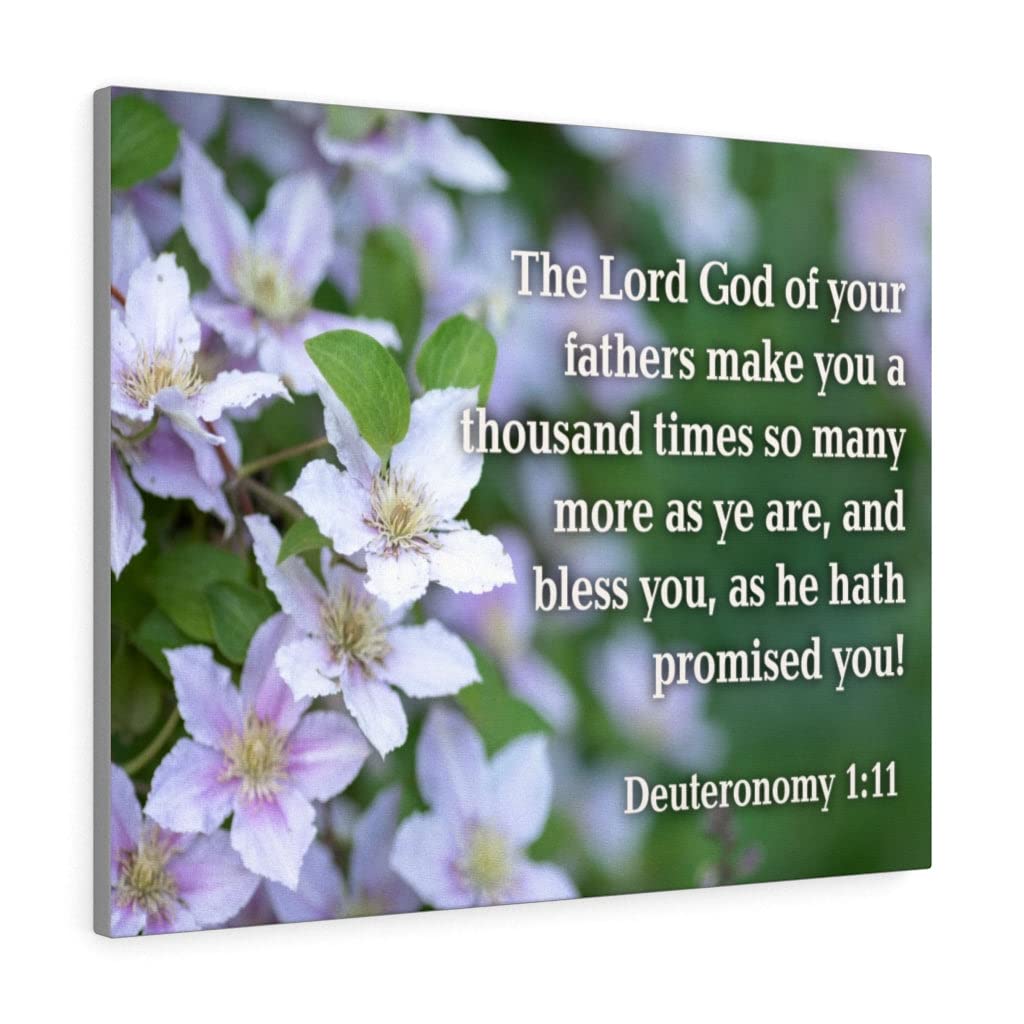 Deuteronomy 1:11 Christian Wall Art - Bible Verse Print Ready to Hang - Inspirational Scripture Gift for Home & Church Decor (Perfect for Living Room, Bedroom, or Christian Wedding Present)