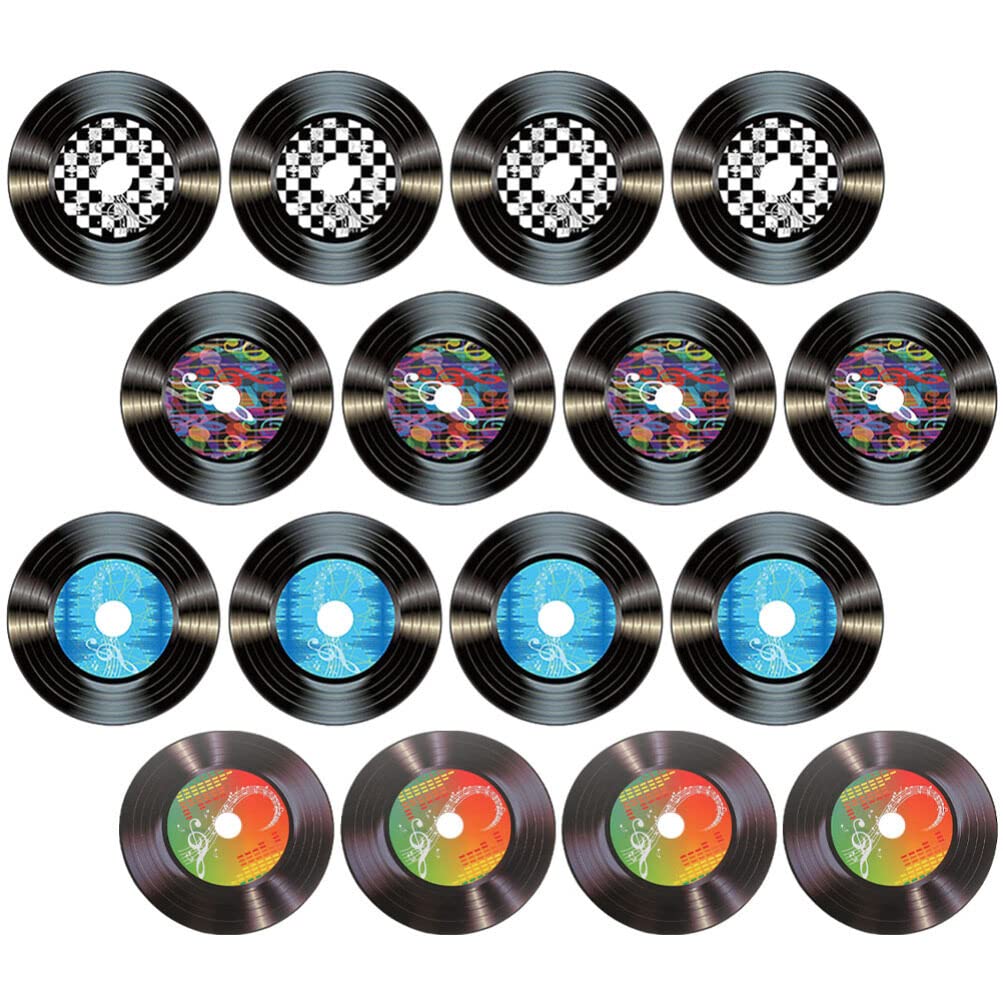 Vintage Wall Record Decorations - 16pcs Home Bar Sign Set for Pub & Wall Decor - Perfect for Bars, Man Caves & Retro Themed Parties