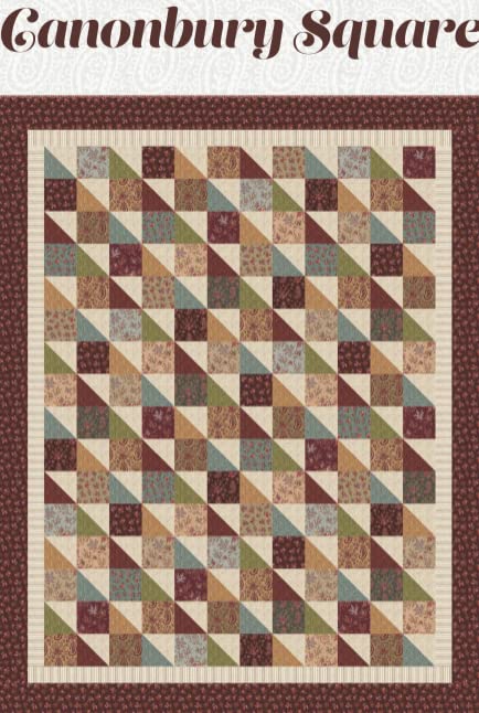 Material Maven Precut Quilt Kit - Canonbury Square 76'' x 60'' Ready-to-Sew Quilting Fabric Set, Multi Color Patchwork for DIY Home Decor & Bedding Projects