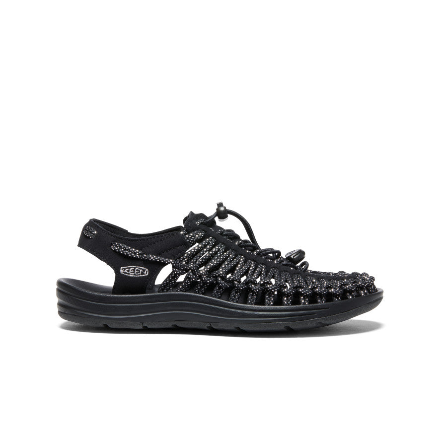 UNEEK Women's Sneakers - Black & Silver | Lightweight Comfortable Walking Shoes for Casual Wear & Outdoor Activities