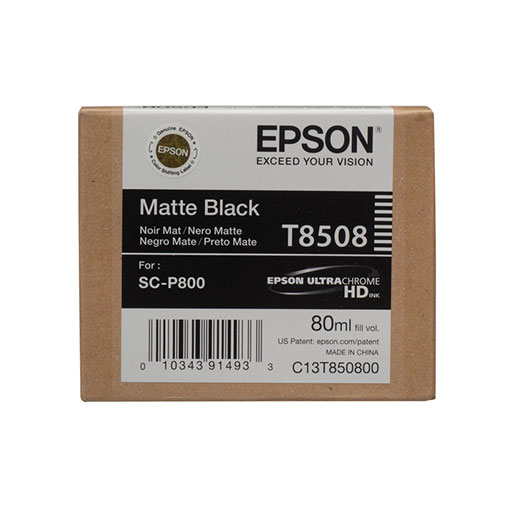 Epson SureColor P800 Matte Black Ink Cartridge 80ml (T85080N) - High-Quality Replacement Ink for Photo Printing, Art Reproduction & Professional Graphics