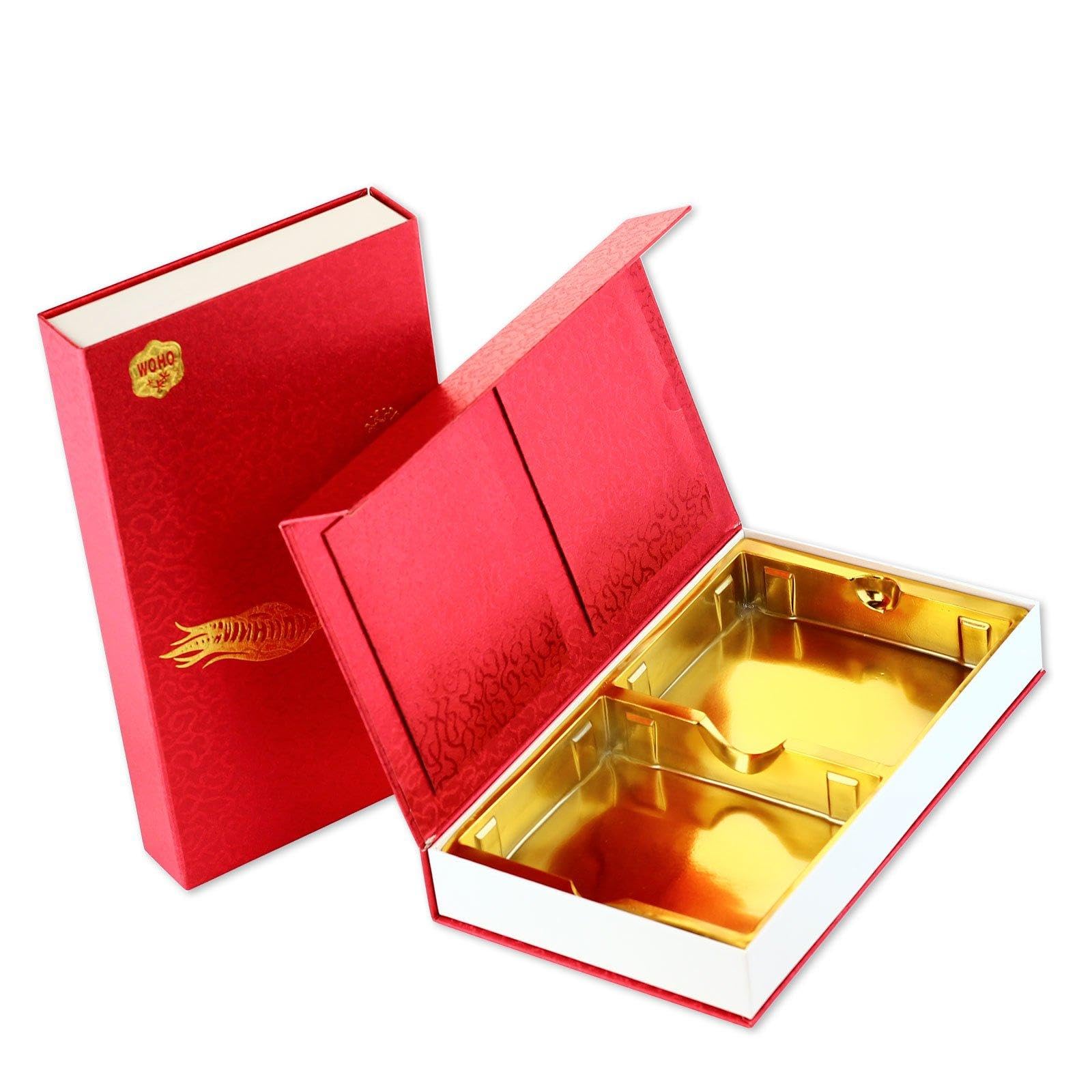 Premium Handcrafted Gift Wrap Box for 2 Bottles of WOHO American Ginseng - Elegant Present Packaging for Holidays, Birthdays & Corporate Gifting