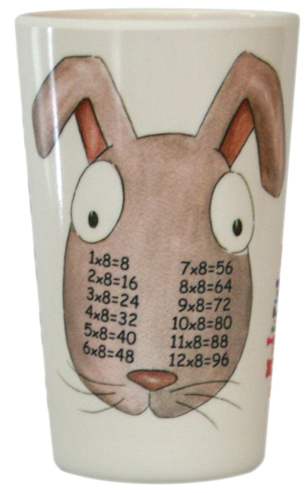 4-Piece Times Table Dinnerware Set - 8 oz Melamine Tumblers for Middle Years Kids | Durable & Safe Kids Cups for School, Picnics & Family Meals