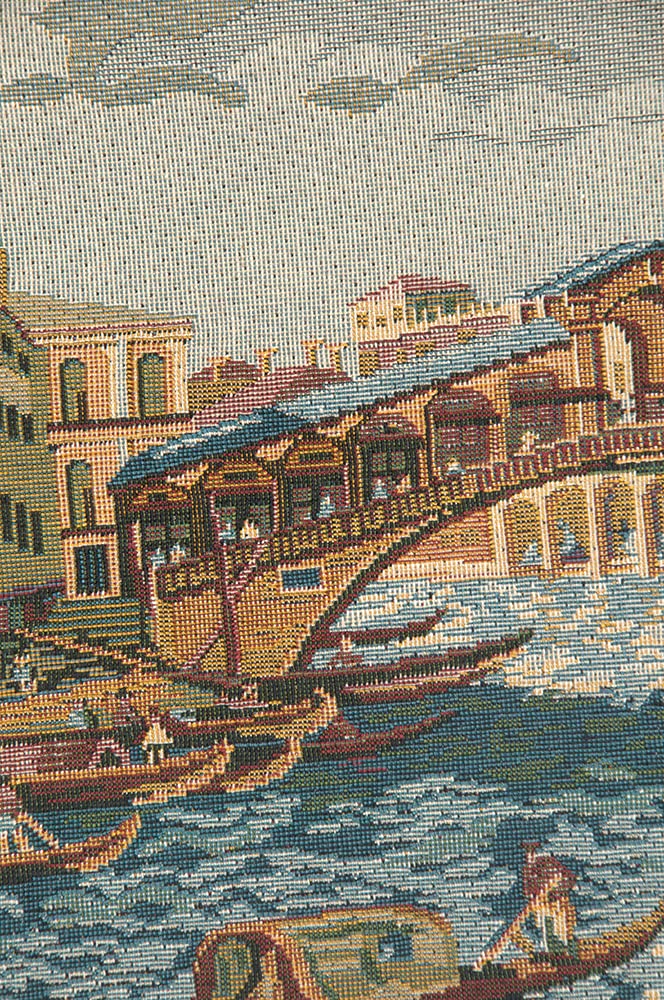 Charlotte Home Furnishings Grand Canal II Italian Tapestry Wall Hanging - 12x30 Inch Viscose Cotton Polyester Blend Woven Wall Art - Elegant Home Decor for Living Room, Bedroom & Office