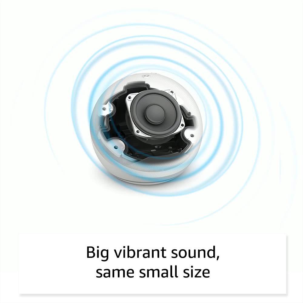 Like-New Echo Dot (5th Gen, 2022) Smart Speaker with Alexa & LED Clock Display - Cloud Blue | Voice Control Music, Weather, Alarms & Smart Home Devices | Perfect for Bedroom, Office & Kitchen