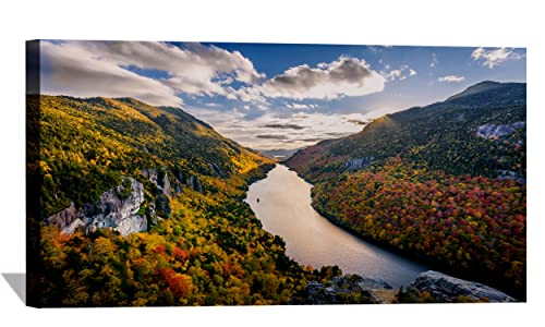 River Mountains Fall Clouds Tree