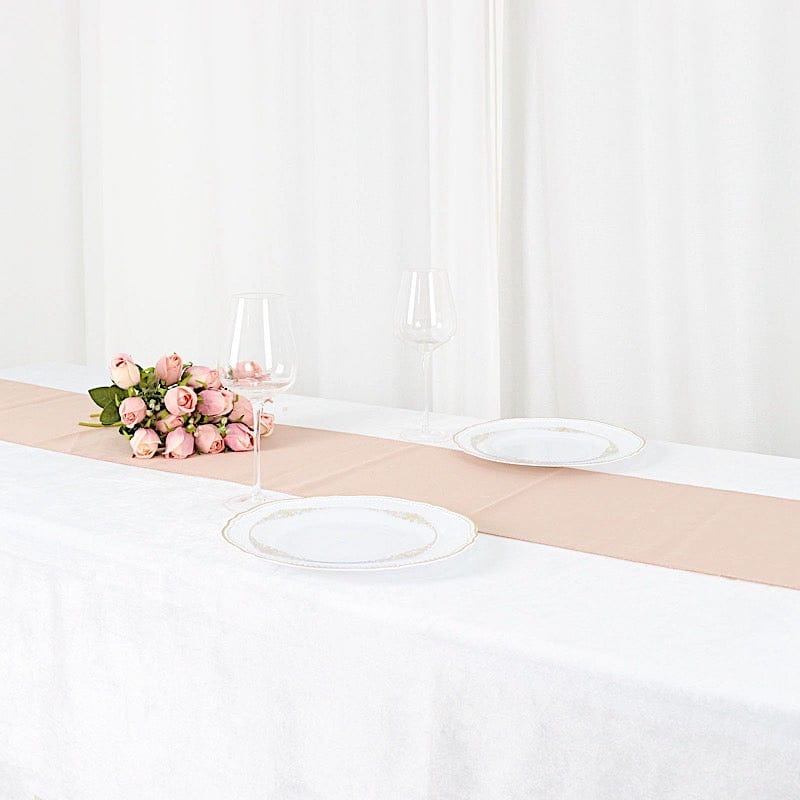 12x108 Inch Polyester Table Runner for Wedding Decorations - Elegant Dining Table Cover for Parties, Banquets, and Special Events