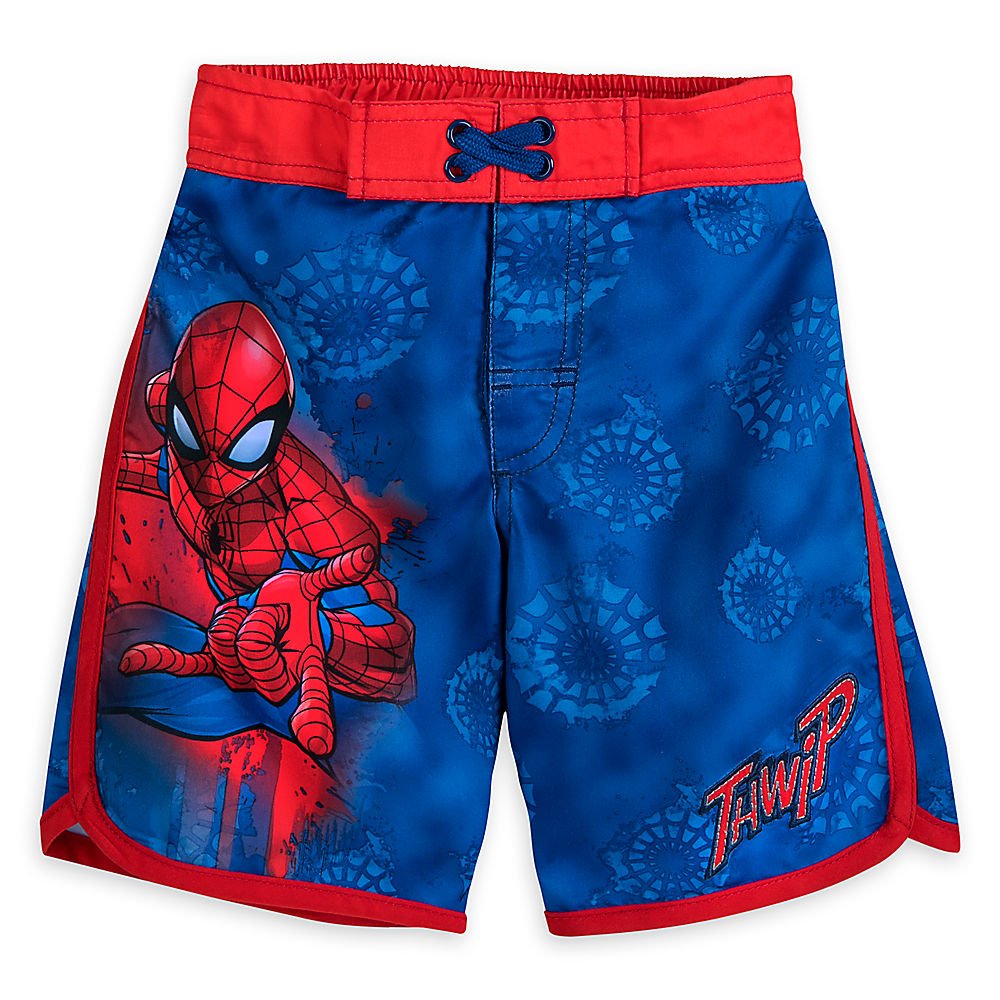 Marvel Spider-Man Boys' Swim Trunks - Quick-Dry Swimwear for Kids Pool, Beach & Summer Water Activities