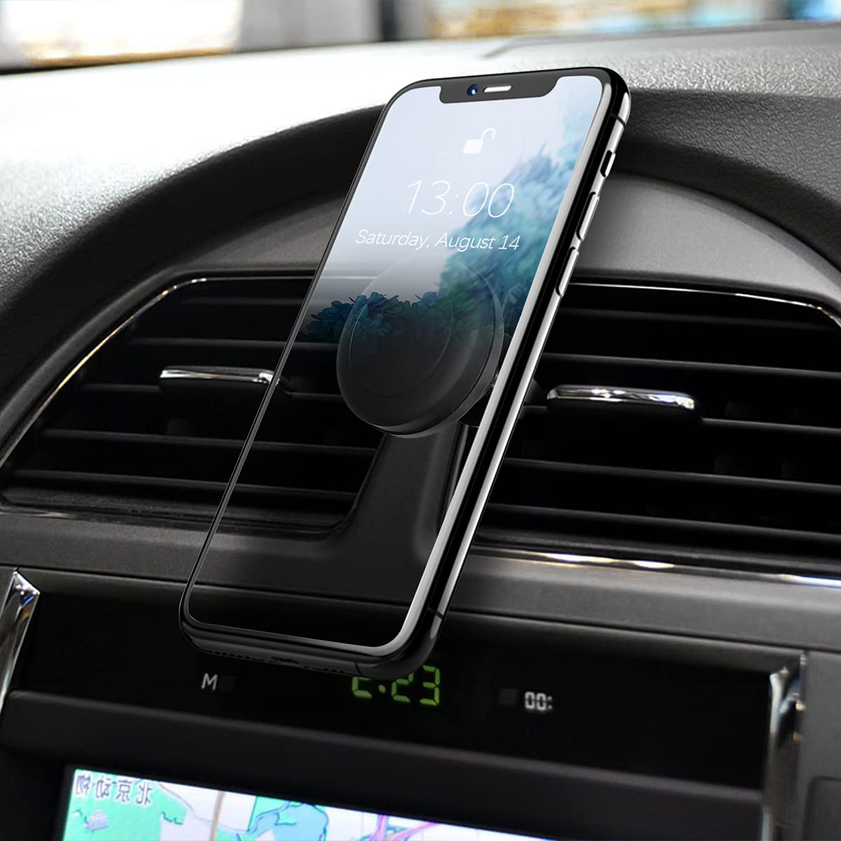 360° Rotatable Car Magnetic Phone Holder for Air Vent - Compatible with iPhone, Samsung - Perfect for Driving & Navigation