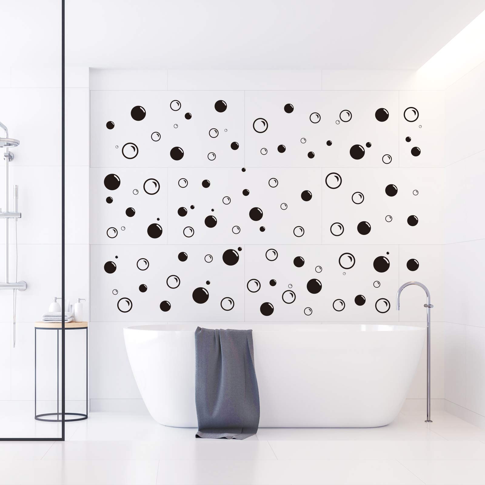 100Pcs Lnrkai Bubble Wall Decals - Waterproof Vinyl Stickers with Inspirational Quotes for Home Decor (Bathroom, Bedroom, Living Room) - Perfect for DIY Wall Art, Nursery Decor & Office Decoration