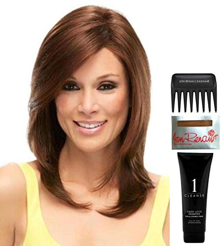 Jon Renau Julia Wig Bundle - 5 Piece Set (Wig, Q&A Booklet, Travel Shampoo, Wig Cap & Comb) - Color 10_26TT - Perfect for Travel, Cosplay & Everyday Wear