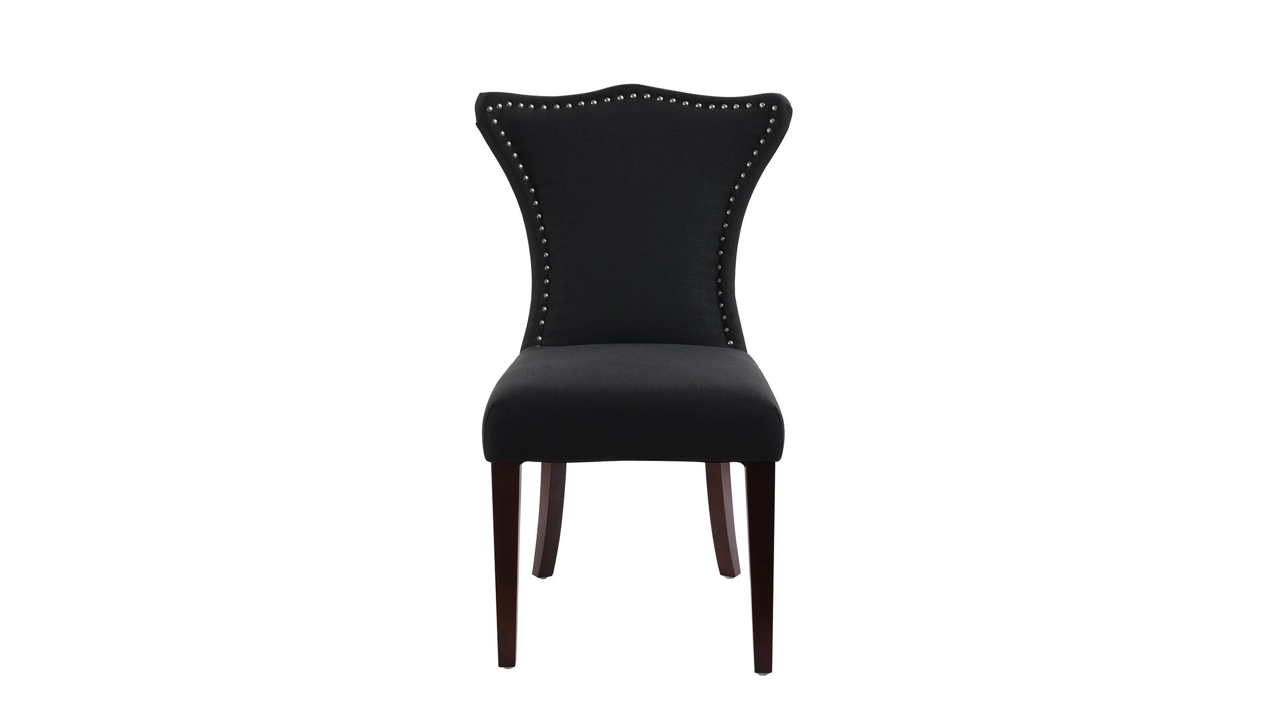 Jennifer Taylor Home Lorena Accent Chair - Modern Upholstered Armchair in Jet Black Fabric for Living Room, Bedroom & Office Decor