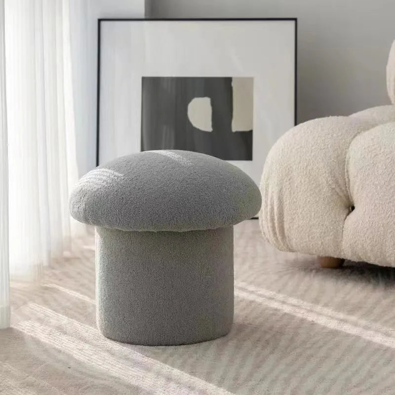 Mushroom Shaped Makeup Stool - Adjustable Height Vanity Stool with Soft Cushion for Dressing Room, Bedroom & Beauty Salon - Elegant Home Decor & Comfortable Seating