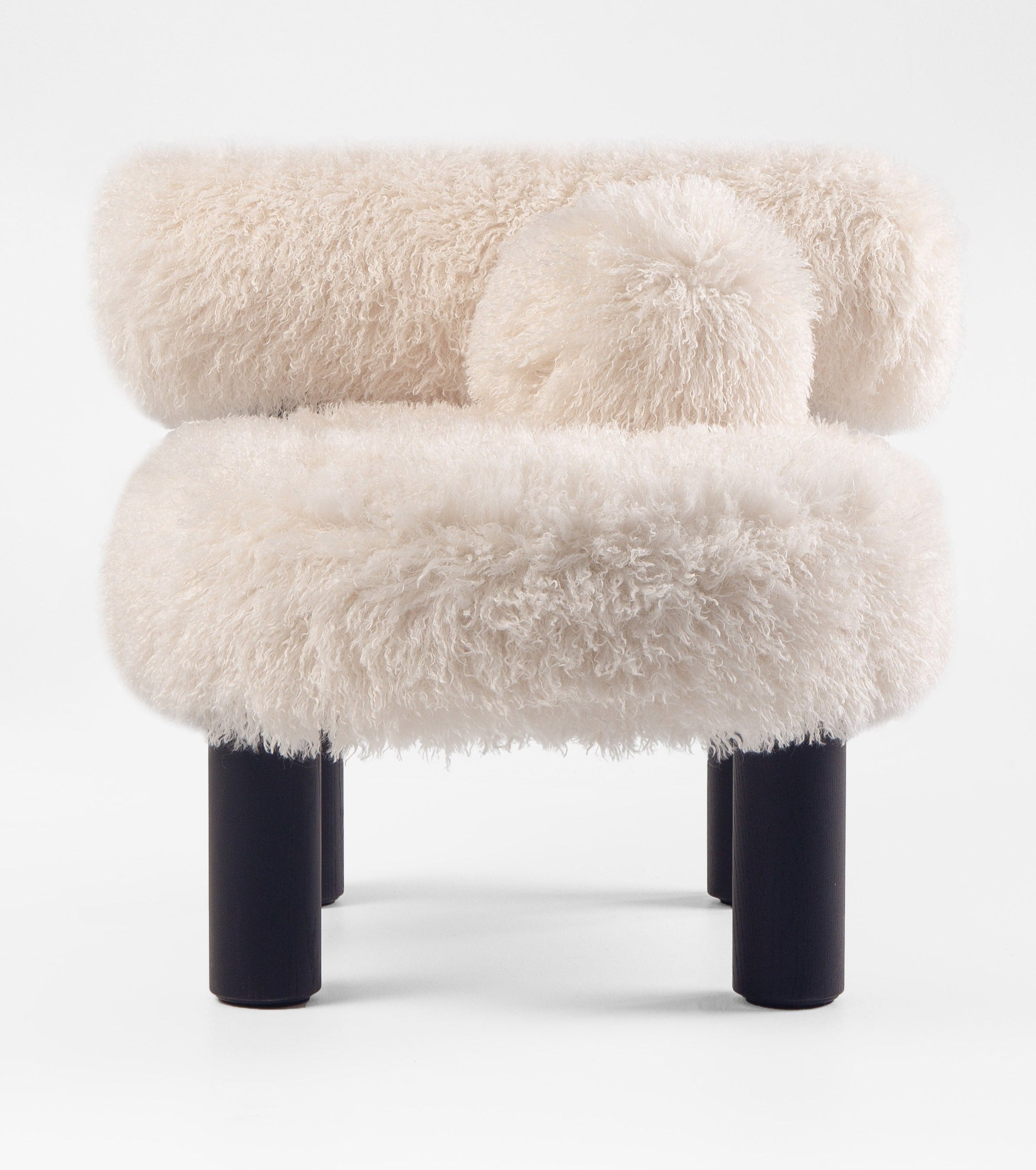 Noom Gropius Small Round Fluffy Cushion - Soft Plush Pillow for Sofa, Bed, Nursery & Home Decor - Cozy Accent Throw Pillow for Living Room, Dorm or Office