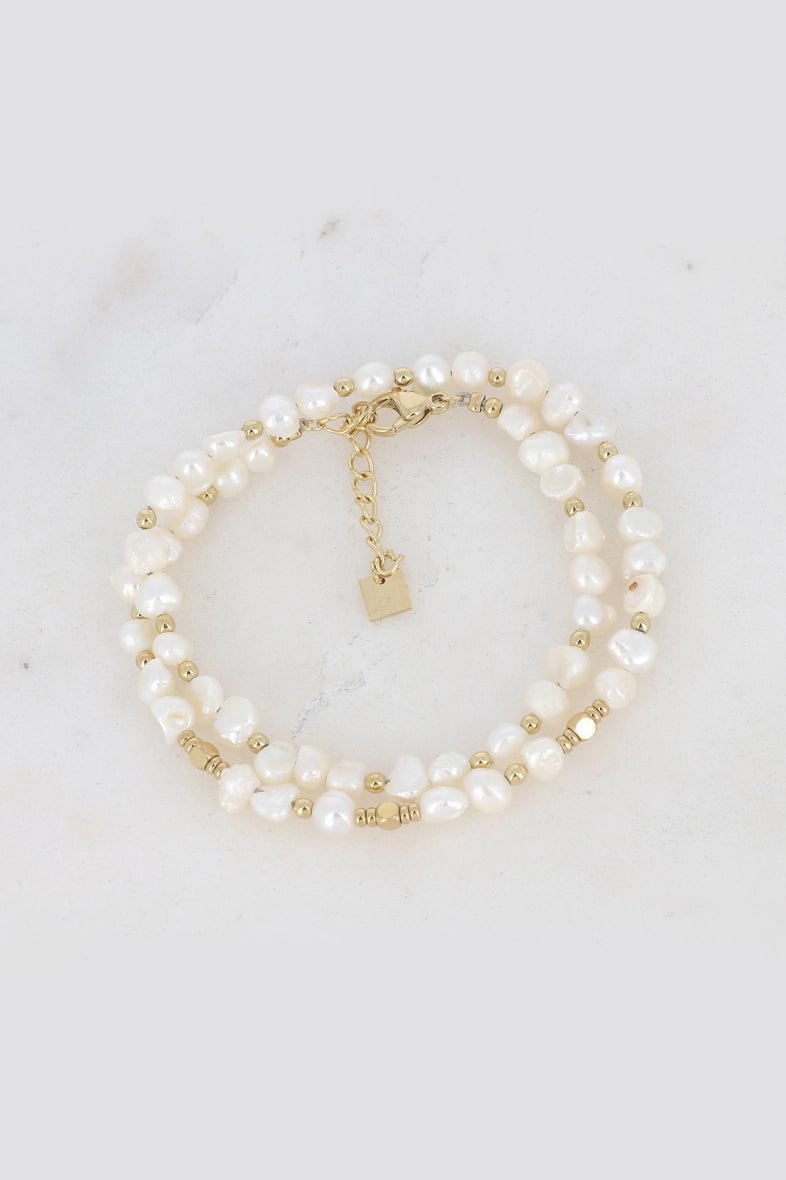 Angel Pearl Double Strand Bracelet for Women - Elegant Beaded Jewelry Gift for Parties, Weddings & Special Occasions