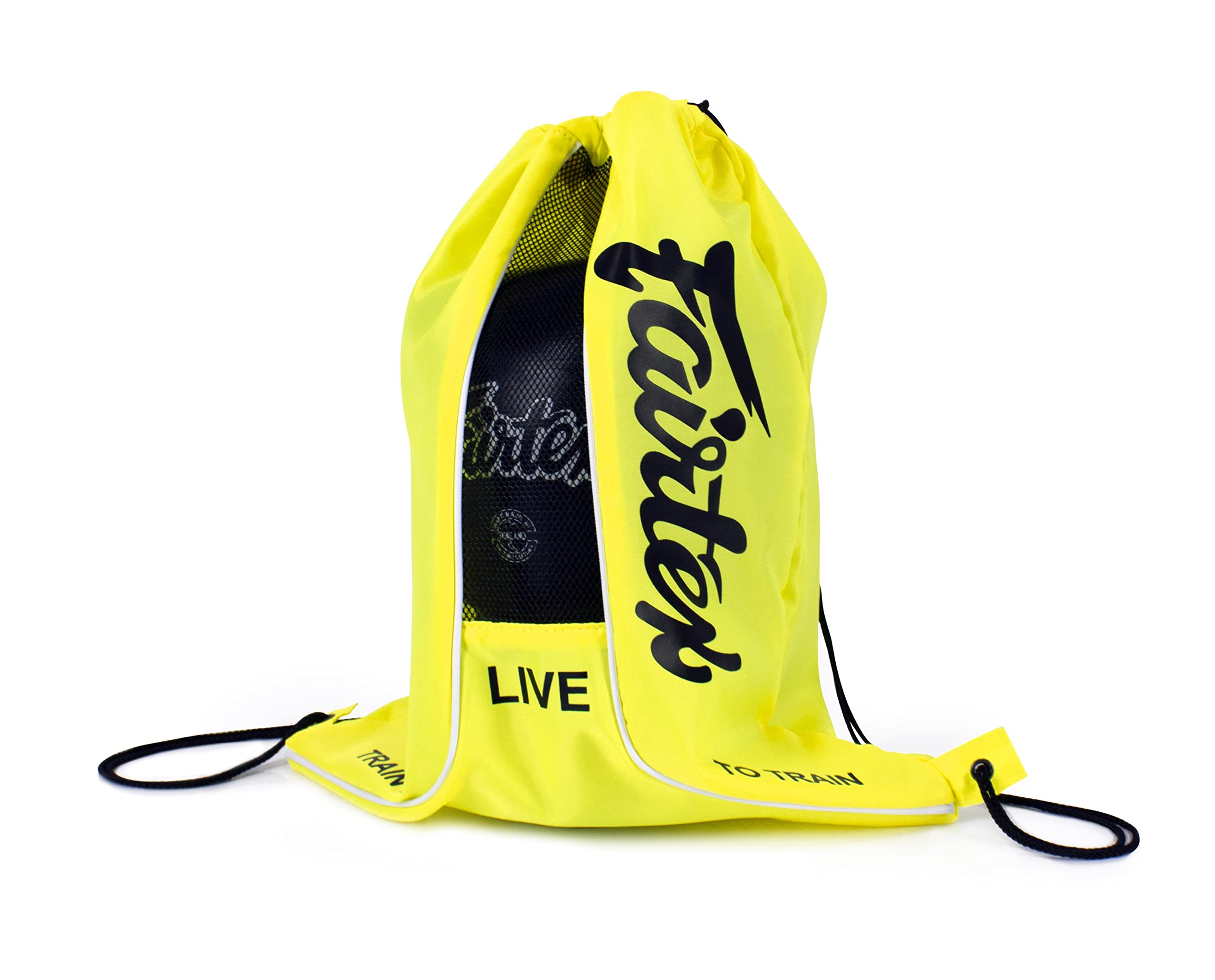 Fairtex BAG6 Thai Boxing Gym Bag - Muay Thai & MMA Training Sack Bag (Yellow) - Perfect for Boxing, Kickboxing, MMA & Fitness Workouts