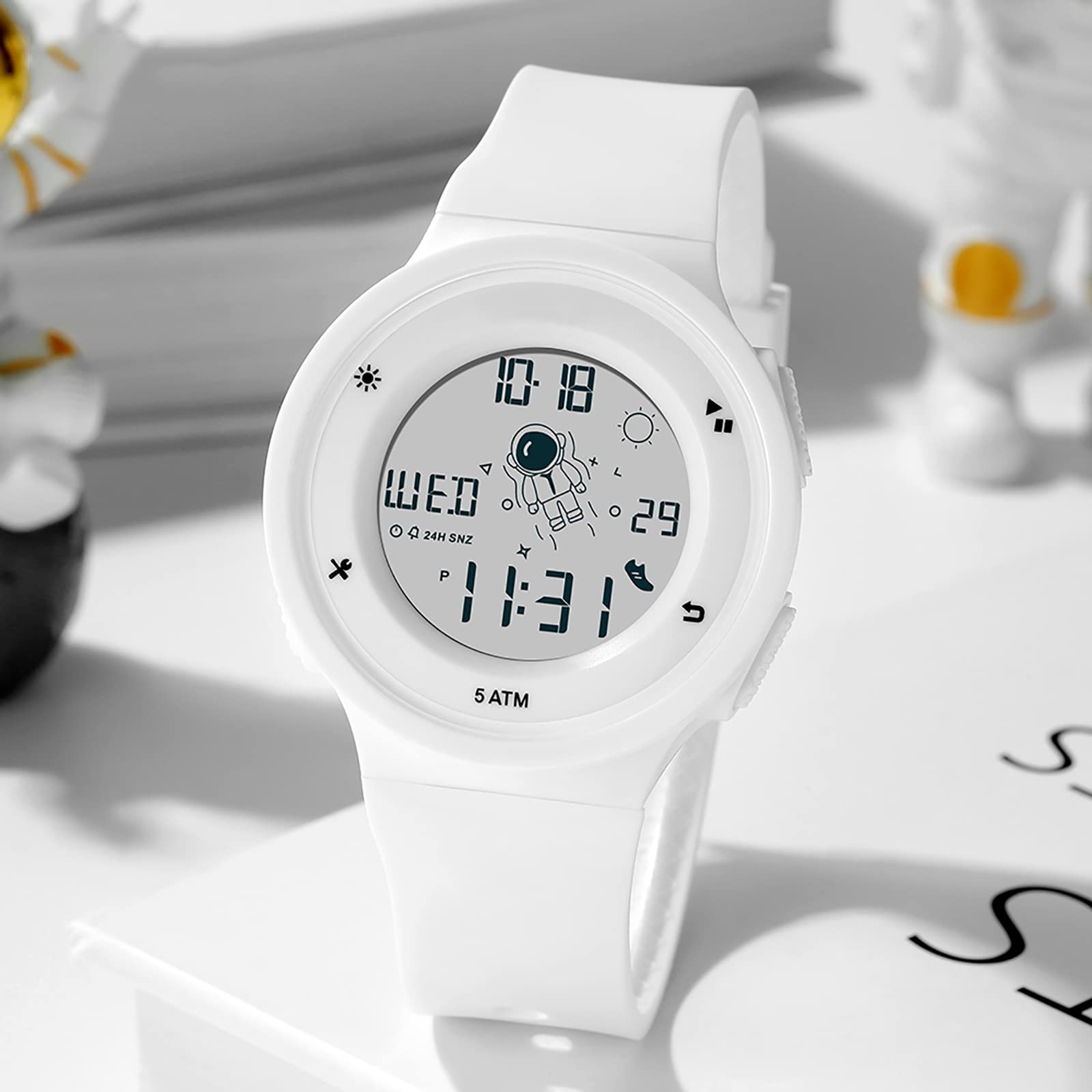 Findtime Digital Sports Watch - 5ATM Waterproof, Dual Time Display, Luminous, Countdown Stopwatch, Calendar & Alarm - Unisex Digital Wristwatch for Men & Women | Perfect for Running, Swimming, Outdoor Activities & Daily Use