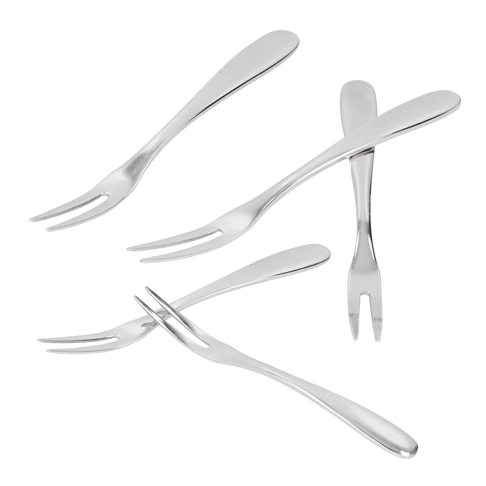 5Pcs Stainless Steel Dessert Forks - Elegant Cocktail & Appetizer Forks for Fruit, Salad, Desserts (4.7 Inch) - Perfect for Parties, Weddings & Fine Dining