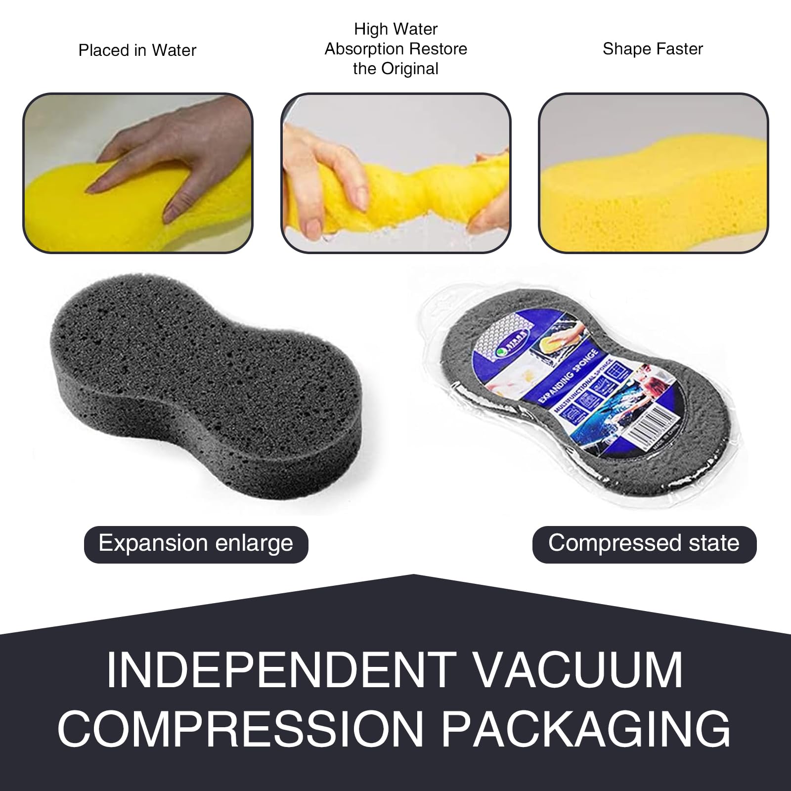 5-Pack Premium Car Wash Sponges - 8.6