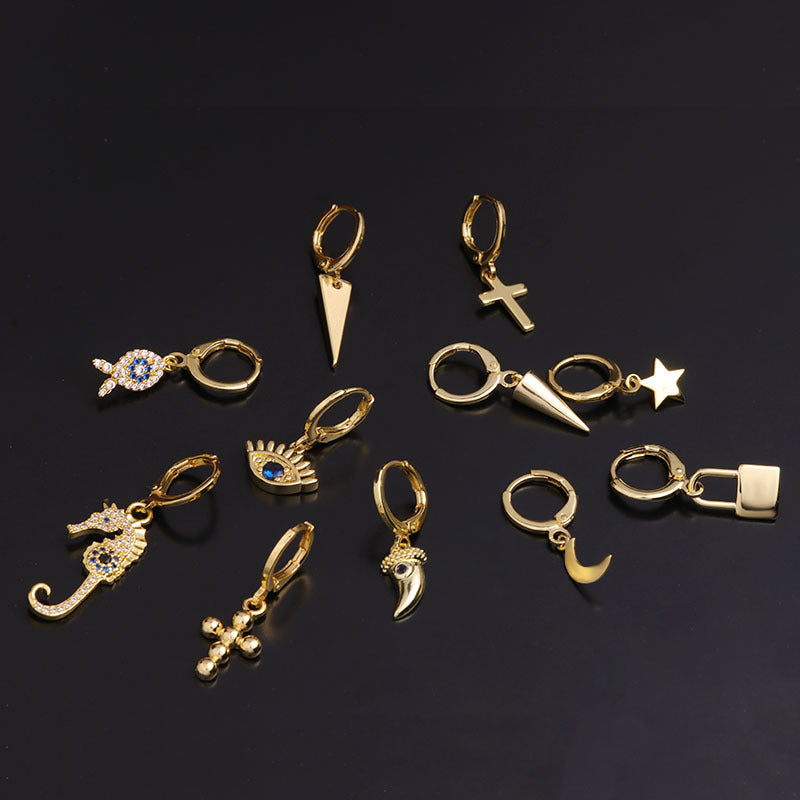 18K Gold Cartilage Seahorse Huggie Hoop Earrings for Women - Dainty & Elegant Seahorse Design for Helix, Tragus, or Lobe Piercings - Perfect for Everyday Wear, Gifts, and Special Occasions