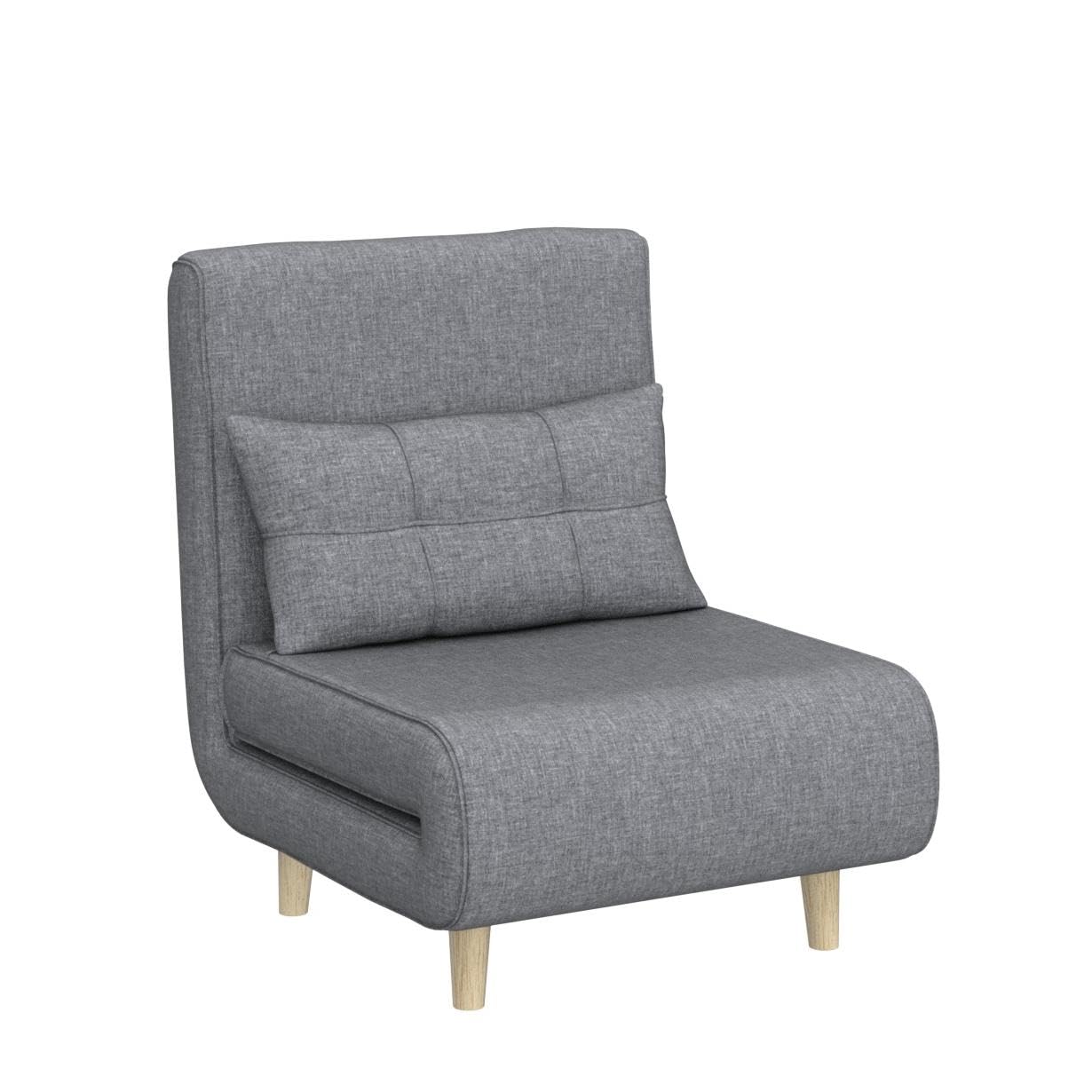 AIHO 3-in-1 Convertible Sleeper Chair Bed - Adjustable Backrest Futon Sofa for Small Spaces | Guest Bed, Lounge Chair & Daybed for Apartments, Dorms, Offices & Living Rooms (Dark Grey) - Perfect for Overnight Guests, Napping & Space-Saving Solutions