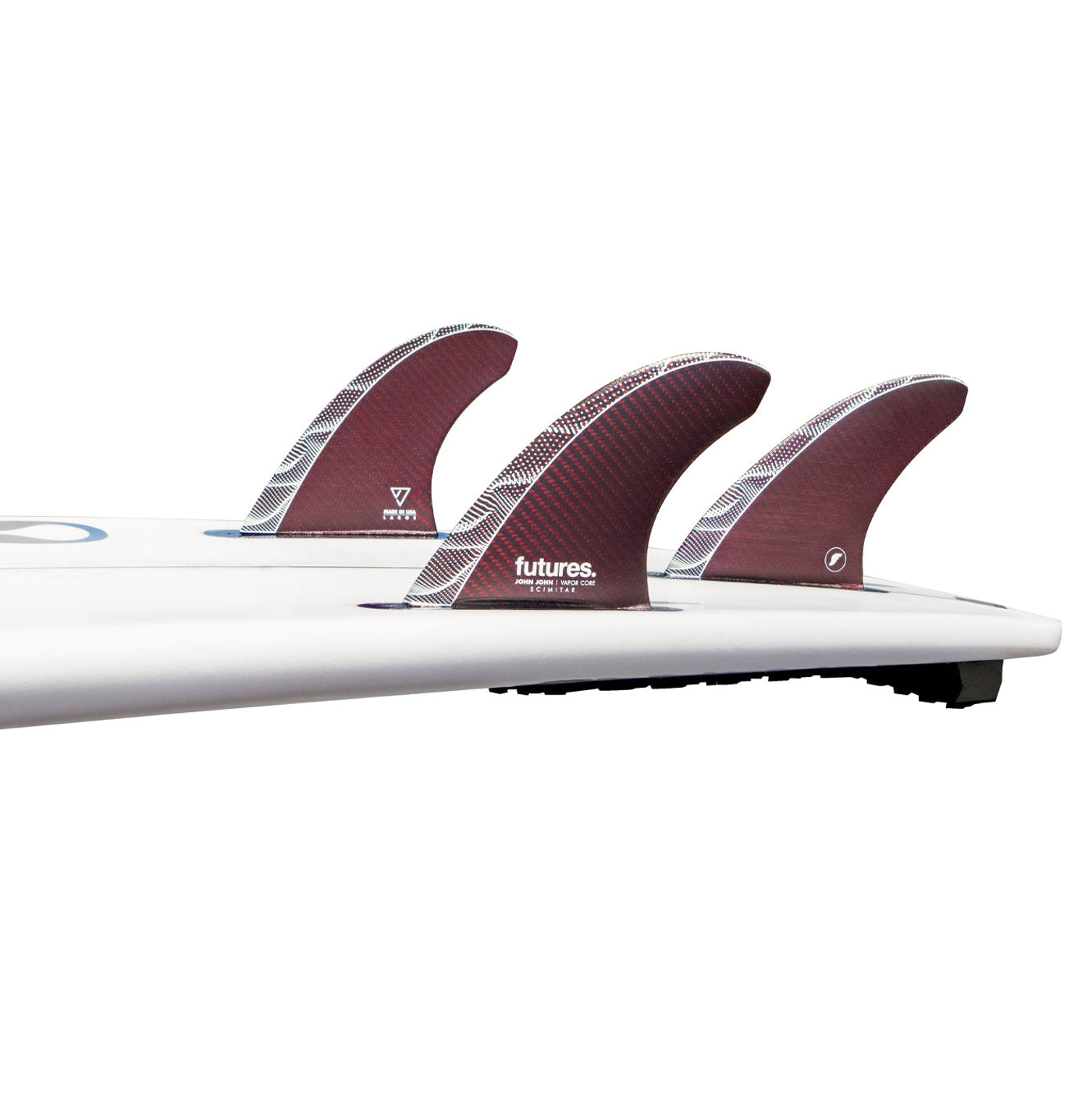 John John Florence Signature Scimitar Thruster Surfboard - Vapor Core Technology - Red (L) - High Performance Surfboard for Waves & Competition - Perfect for Pro Surfers & Advanced Riders