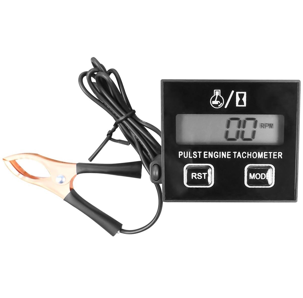 Digital Inductive RPM Tachometer for Small Engines - Accurate Tach Tool for Chainsaw, Lawn Mower, Generator, ATV, Dirt Bike, Boat & Tractor | Perfect for Engine Maintenance, Tuning & Performance Testing