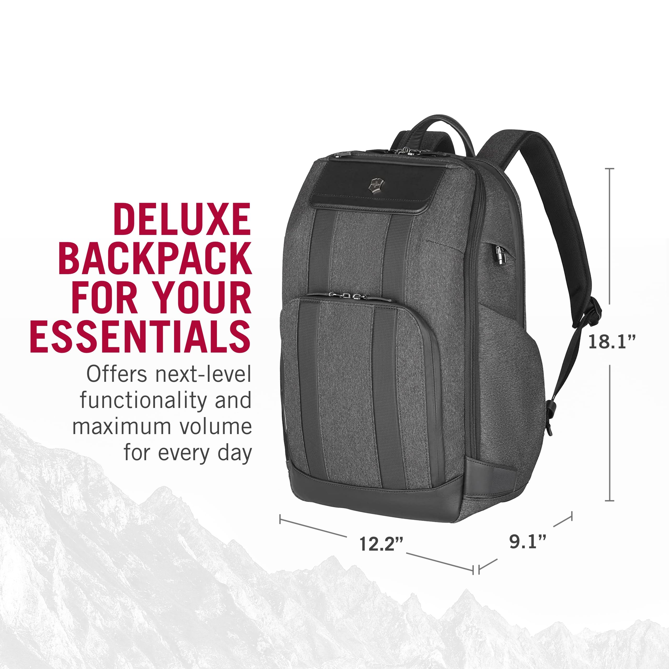 Victorinox Architecture Urban2 Deluxe Laptop Backpack - 23L Professional Business Bag for Men & Women - Water-Resistant Travel Backpack for Work, Commute & College - Fits 15