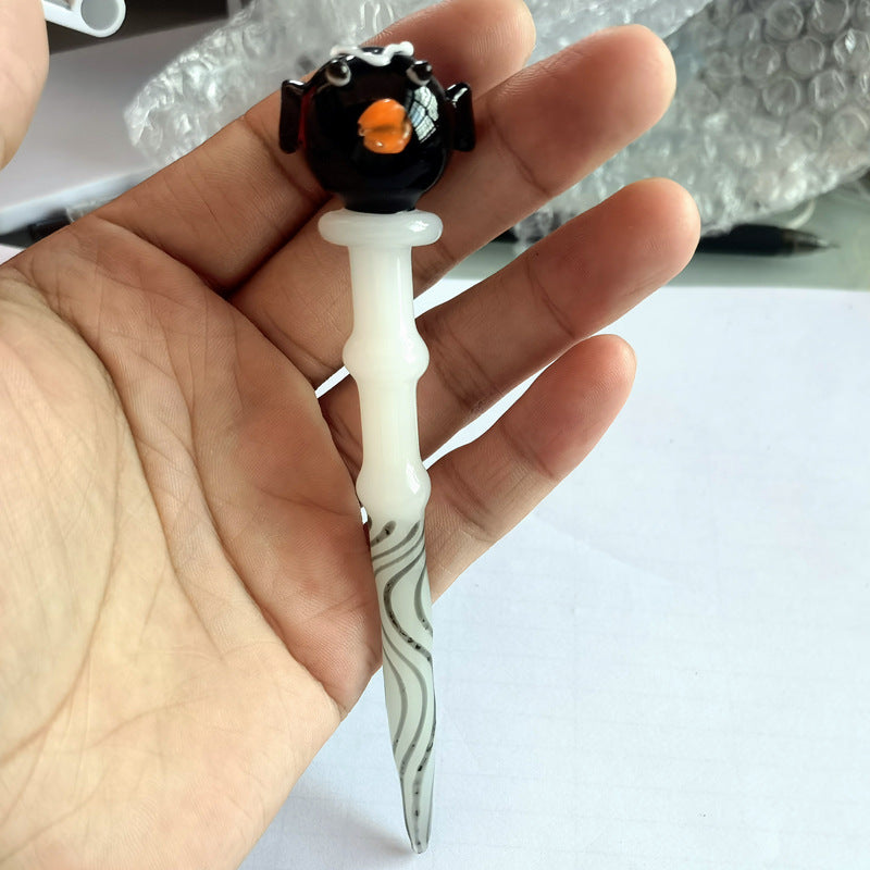 Cartoon Cream Spoon - Glass Wax Oil Concentrate Dabbing Tool for Smoking Accessories | Perfect for Wax, Oil & Concentrate Application - Ideal for Dab Rigs, Vaporizers & Smoking Sessions