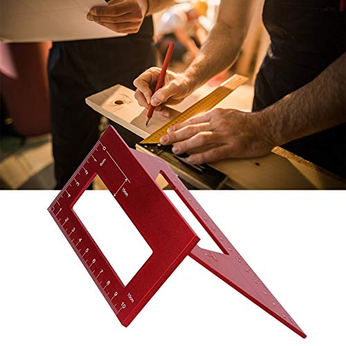 **Precision Woodworking Angle Ruler - 45° Red Angle Gauge for 3D Marking & Measuring | Durable, Wear-Resistant & Comfortable | Ideal for Carpentry, DIY Projects & Woodworking Tools**
