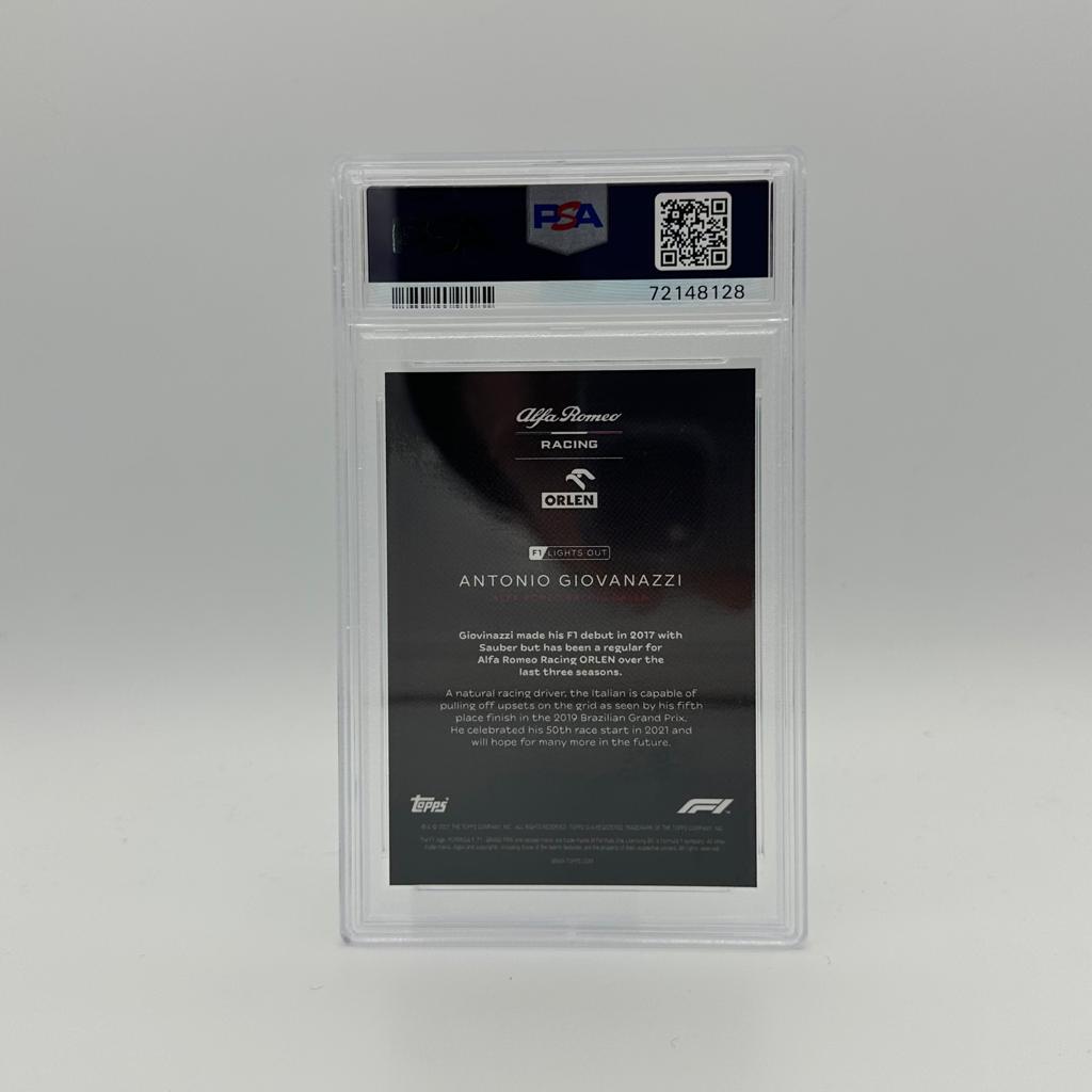 PSA 10 Antonio Giovinazzi 32/75 Green Parallel F1 Racing Driver Card - Collectible Trading Card for F1 Fans, Sports Memorabilia, and Card Game Enthusiasts