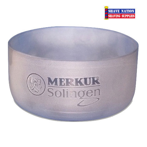 Premium Merkur Frosted Glass Shaving Lather Bowl for Men - Durable & Stylish Shaving Accessory for Wet Shaving & Barber Use at Home or Salon