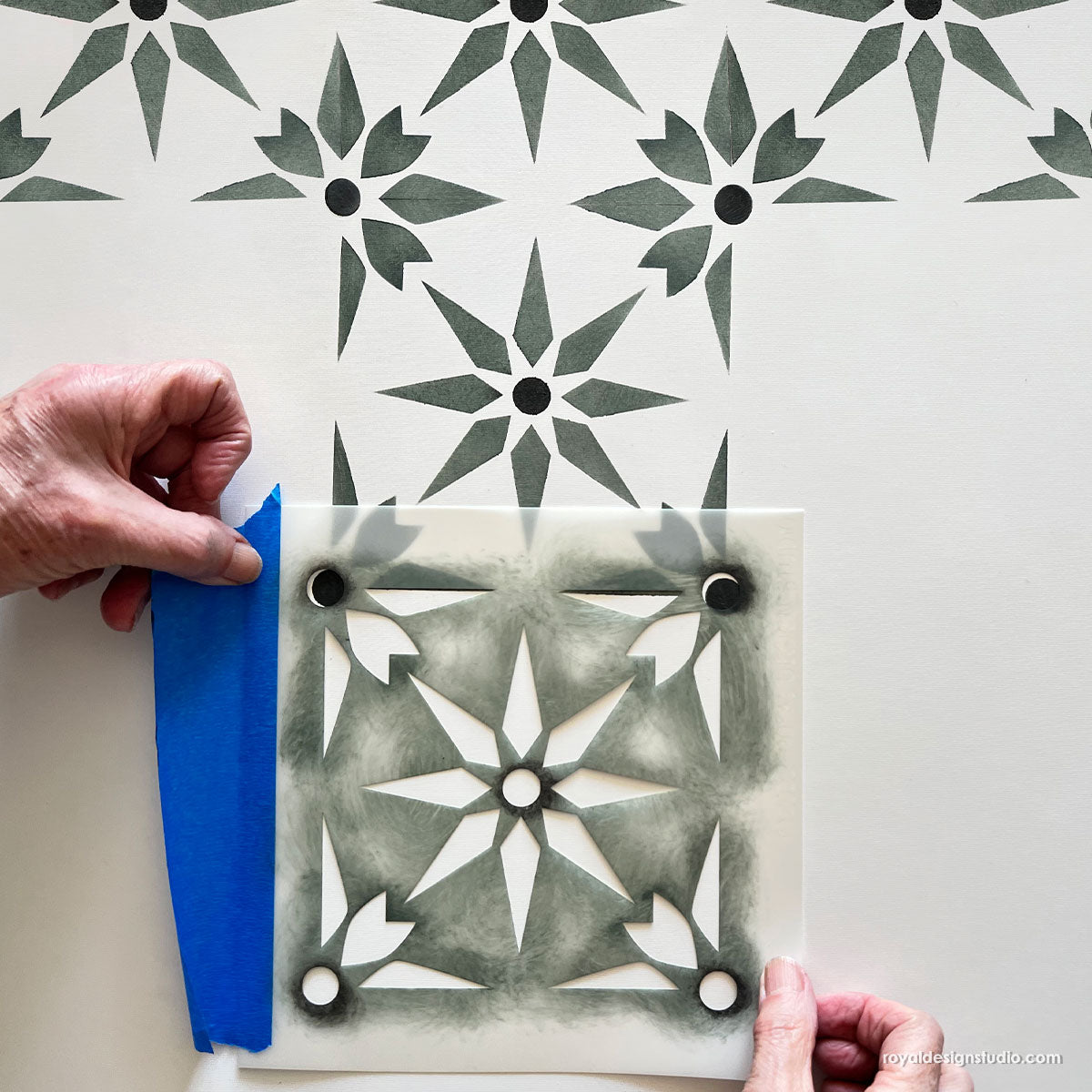 Starz Tile Stencil Kit - Reusable DIY Wall & Floor Tile Painting Templates for Home Decor & Crafts | Perfect for Bathroom, Kitchen Backsplash, and DIY Projects